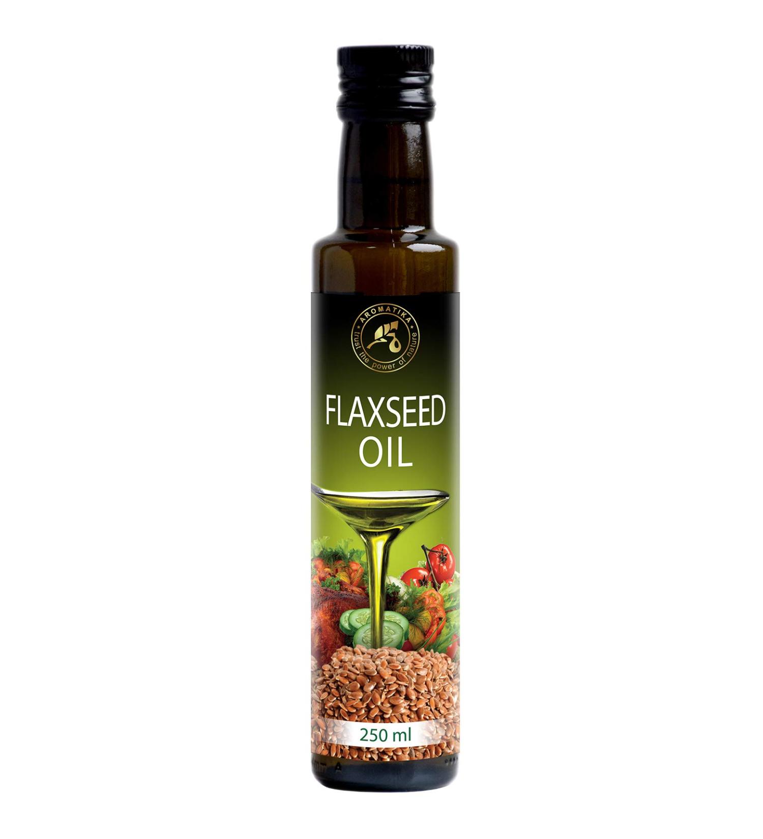 Buy Linseed Oil 250ml - Natural Cold-Pressed Omega 3 & 6 - Ideal for Dressings Sauces & Baking - Glass Bottle - Buy Online on GoSupps.com