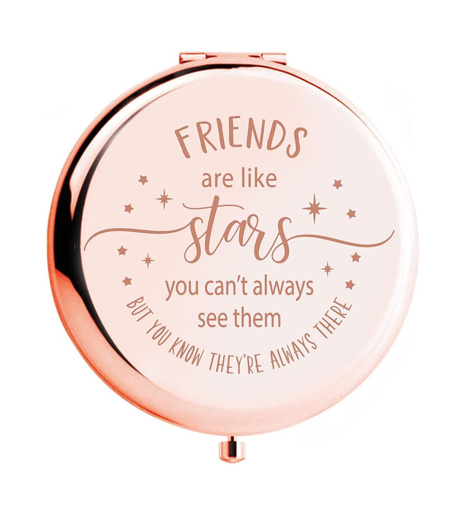 WHING Friendship Travel Compact Makeup Mirror - Perfect Gift for Women, Sister, Friends, and Coworkers | Birthday, Thanksgiving - Buy Online on GoSupps.com