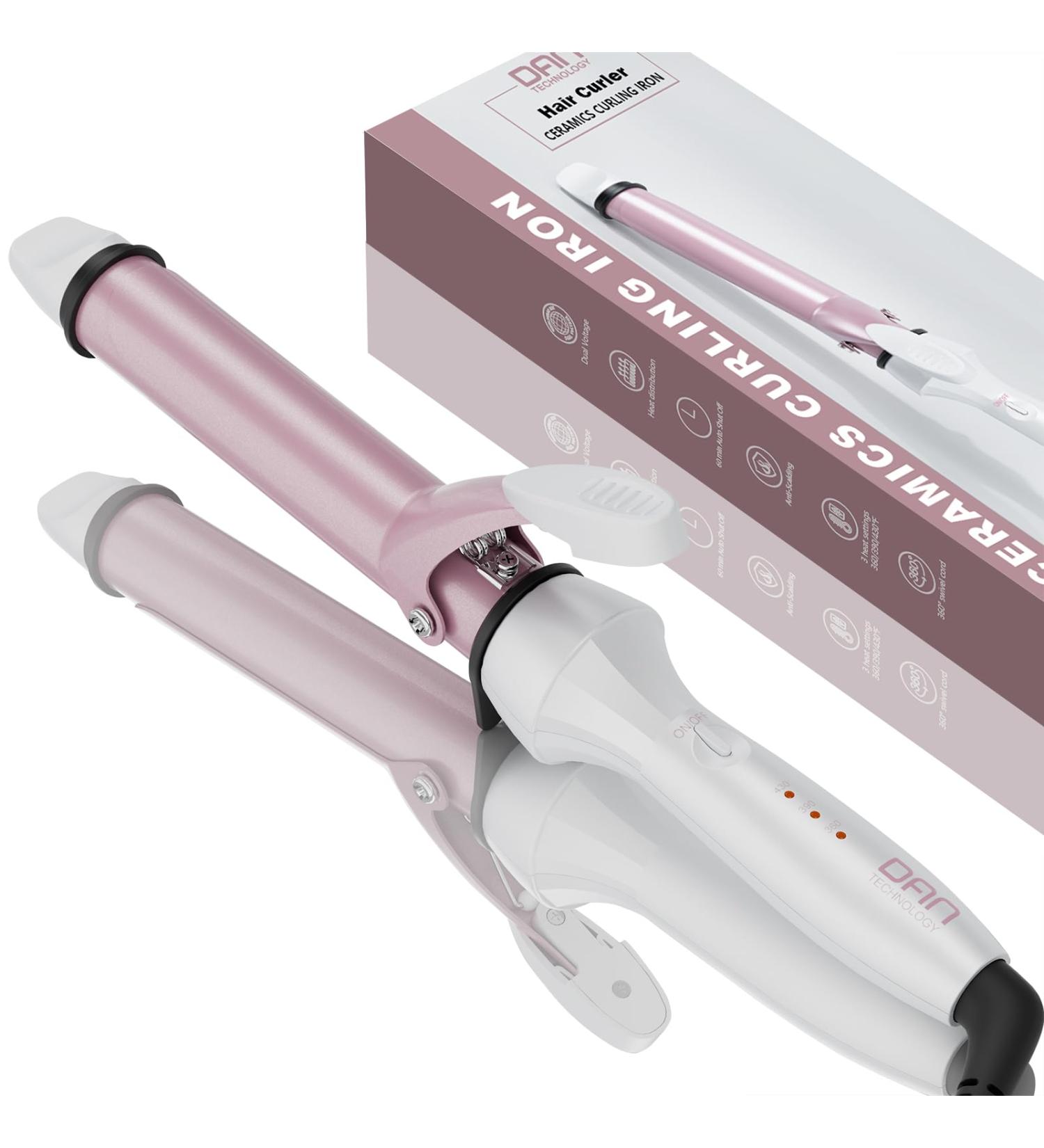 DAN Hair Curler - Dual Voltage 1-Inch Curling Iron for Travel | Best Hair Curling Iron in White - Buy Online on GoSupps.com