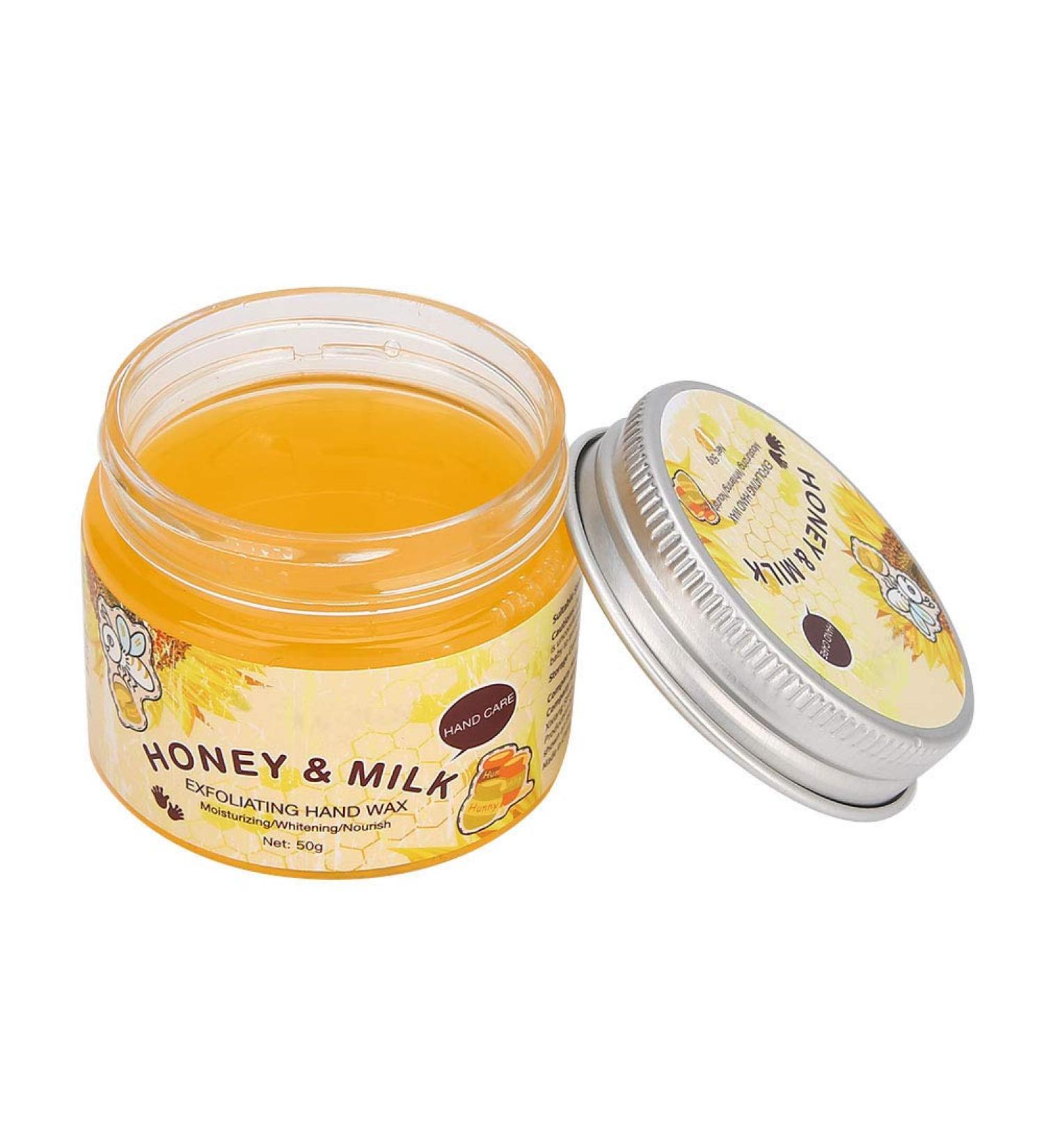 50g Milk Honey Hand Mask Exfoliating & Moisturizing Care for Cracked Dry Aging Hands | International Shipping - Buy Online on GoSupps.com