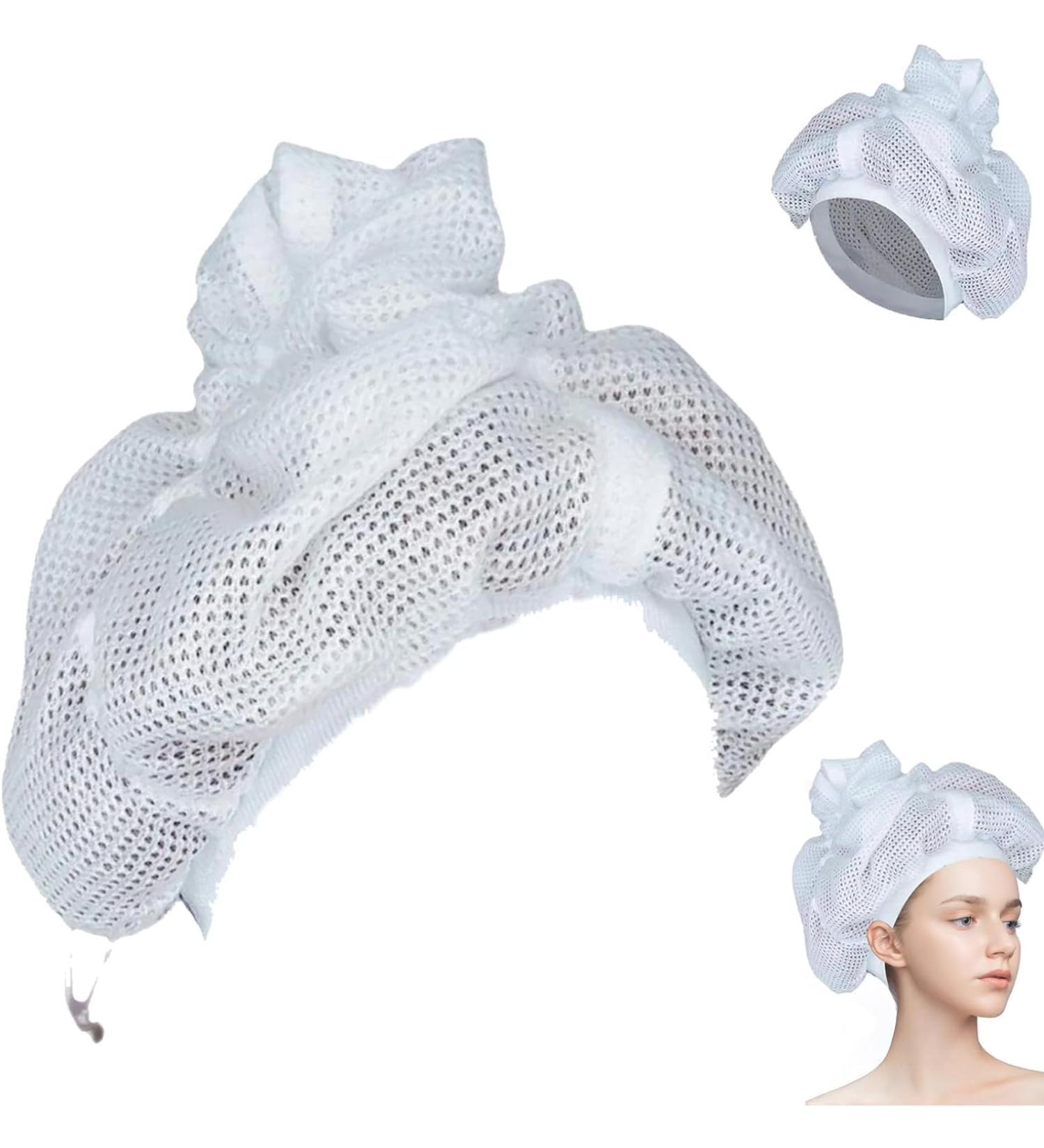 Net Plopping Cap for Curly Hair | Diffuse Cap & Adjustable Shower Hood Set for Perfect Curls - Buy Online on GoSupps.com
