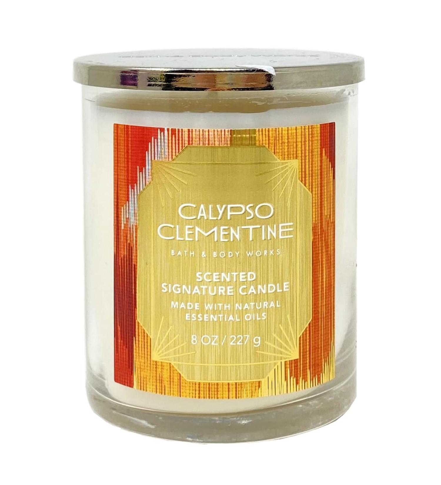 Bath and Body Work Calypso Clementine Single-Wick Scented Signature Candle - 8 oz / 227 g