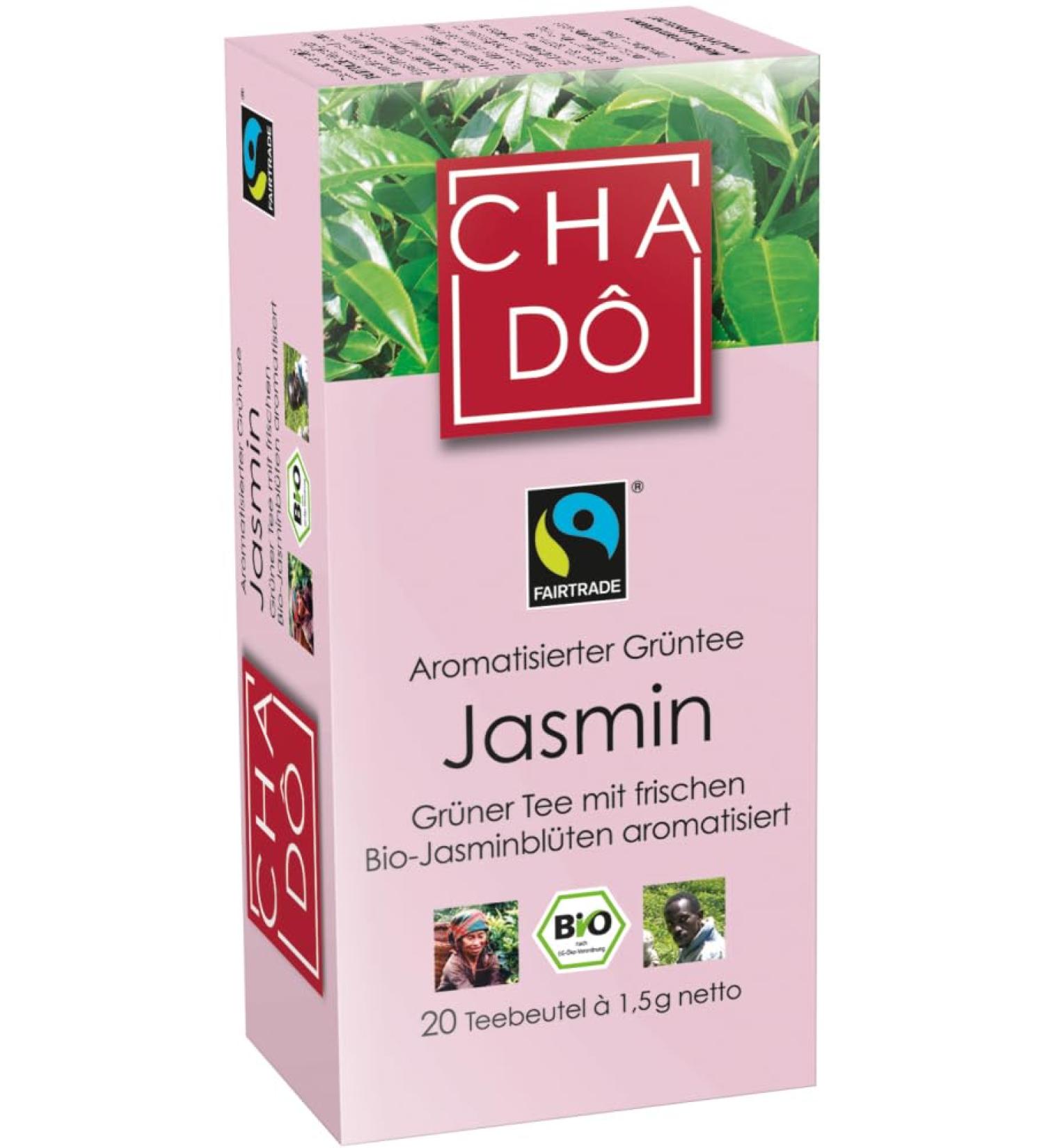 Cha D Cha D Organic Fairtrade Jasmine Tea Bags 20 x 1.5g (6 x 30g)