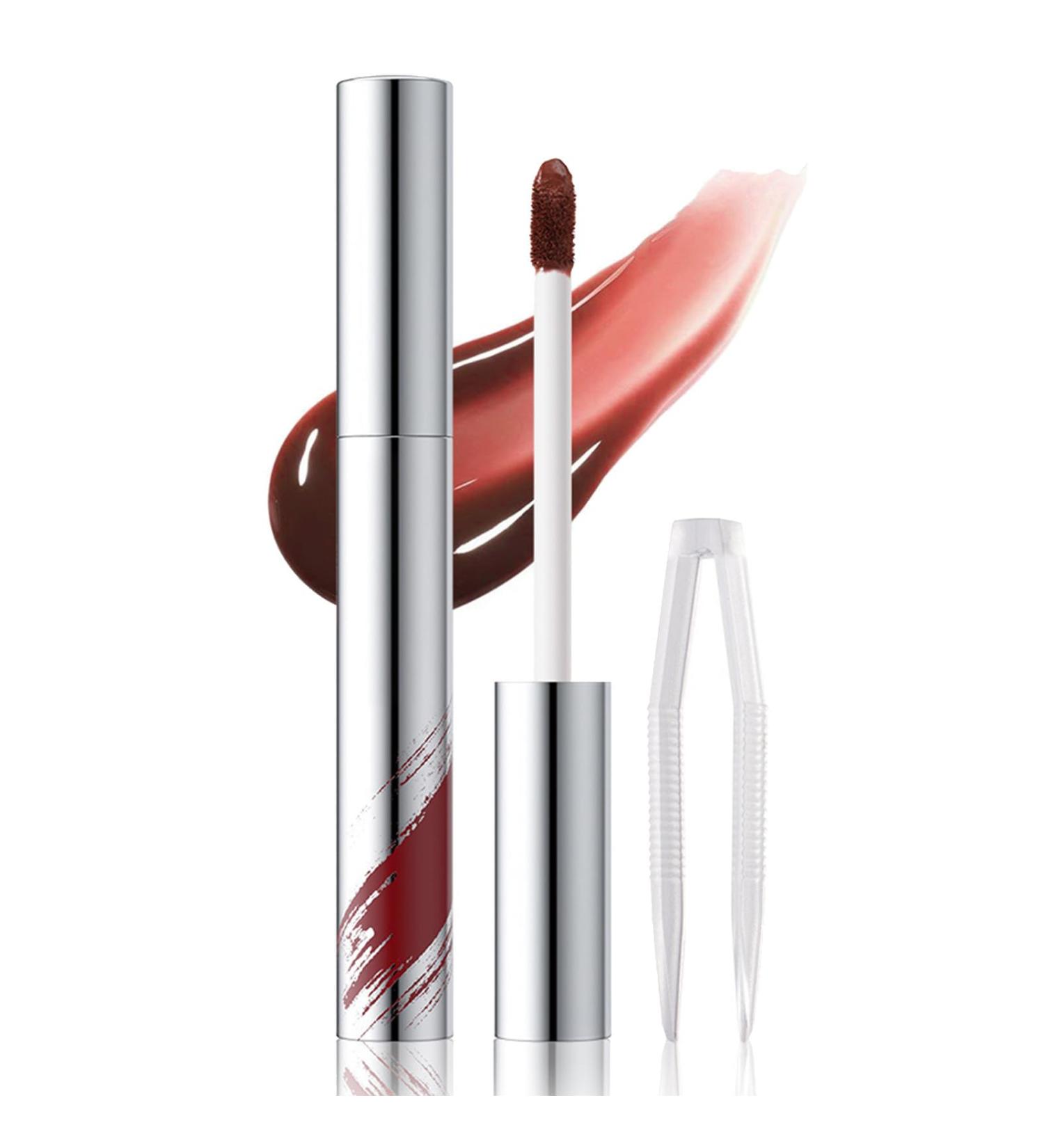  ARCHIDATE Peel Off Lip Stain Matte Lip Pencil Peel Off Water & Stain Resistant 24 Hour Long Lasting Color Retention Highly Pigmented with Special Tweezers (01 Light Brown/Red) - Buy Online on GoSupps.com