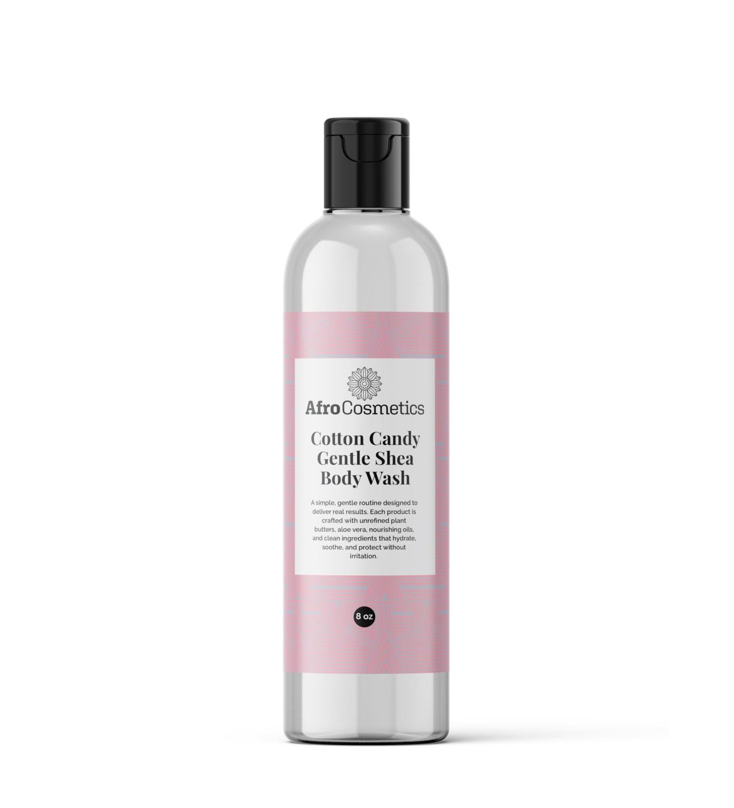 AFROCOSMETICS Gentle Shea Body Wash- Cotton Candy 8 oz