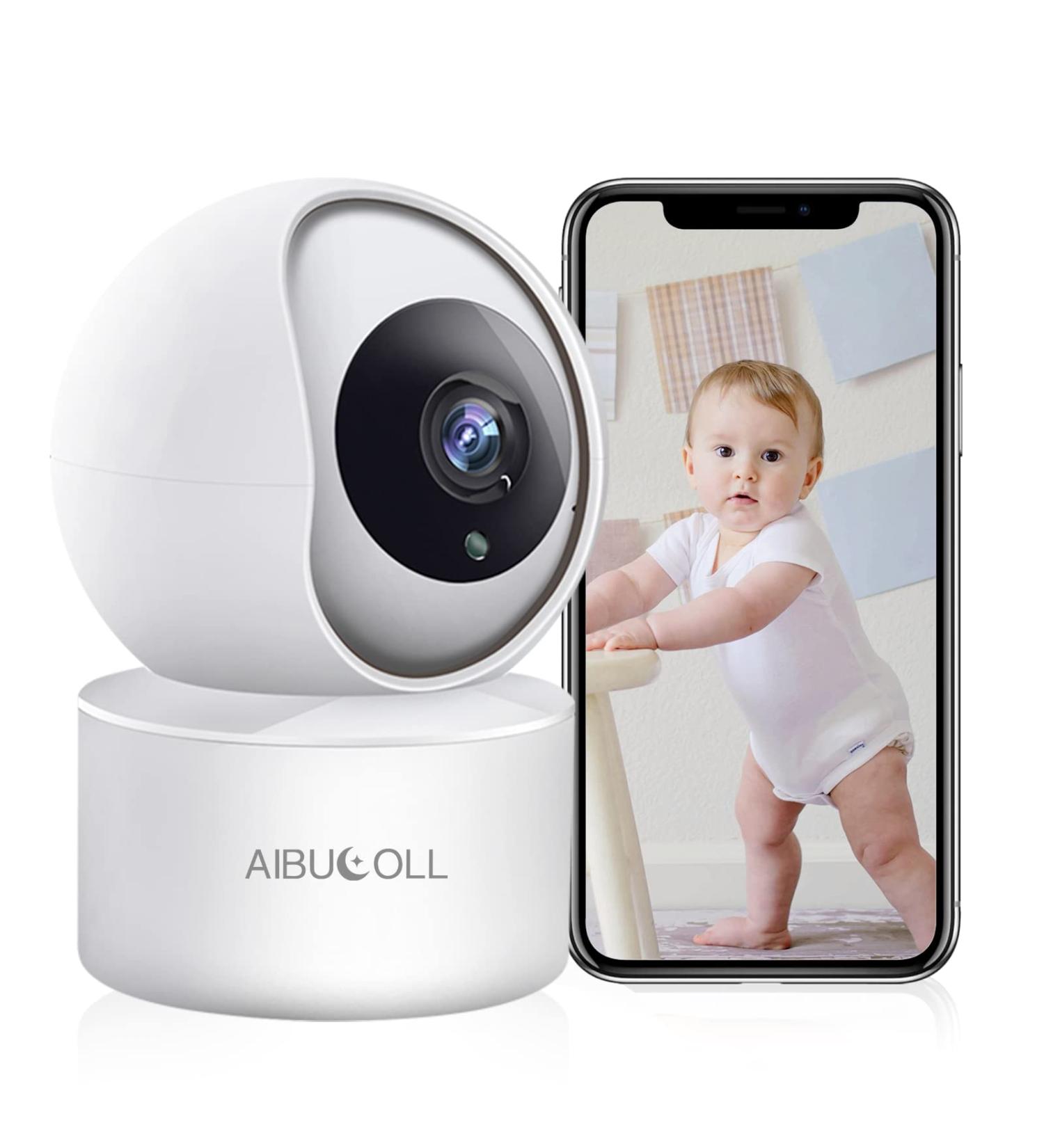 AIBUCOLL WiFi Indoor Home Security Camera- Smart Baby & Pet Monitor- 1080P Resolution- Night Vision- Apple & Android Compatible - Buy Online on GoSupps.com