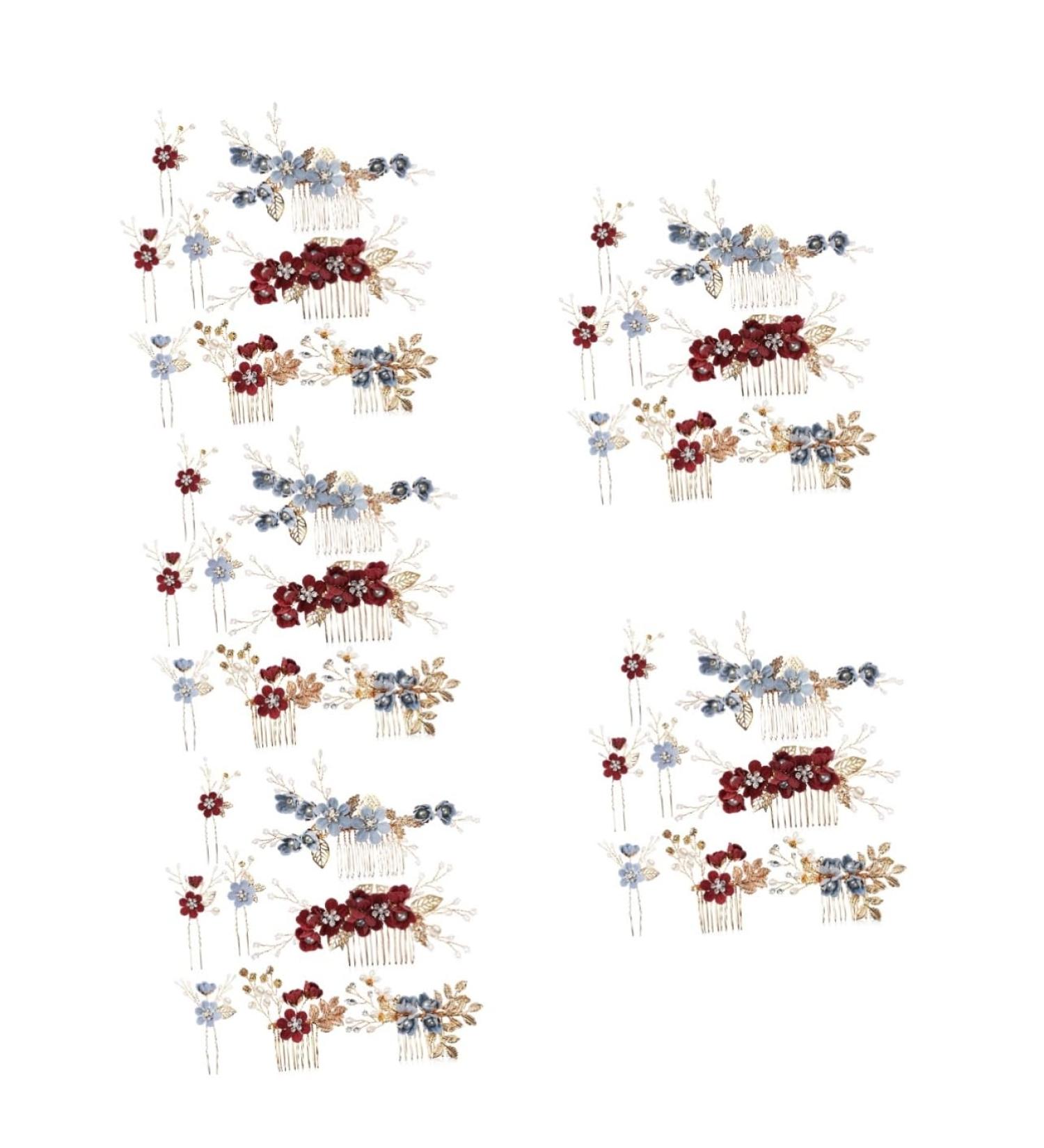 minkissy 10 Sets Bridal Headwear Pearl Wedding Hair Accessories Bridal Hair Clip Side Bridal Tiaras Rhinestone Barrettes Bridal Hair Accessories Flower Claw Clips Hair Pin Comb Bride Dress - Buy Online on GoSupps.com