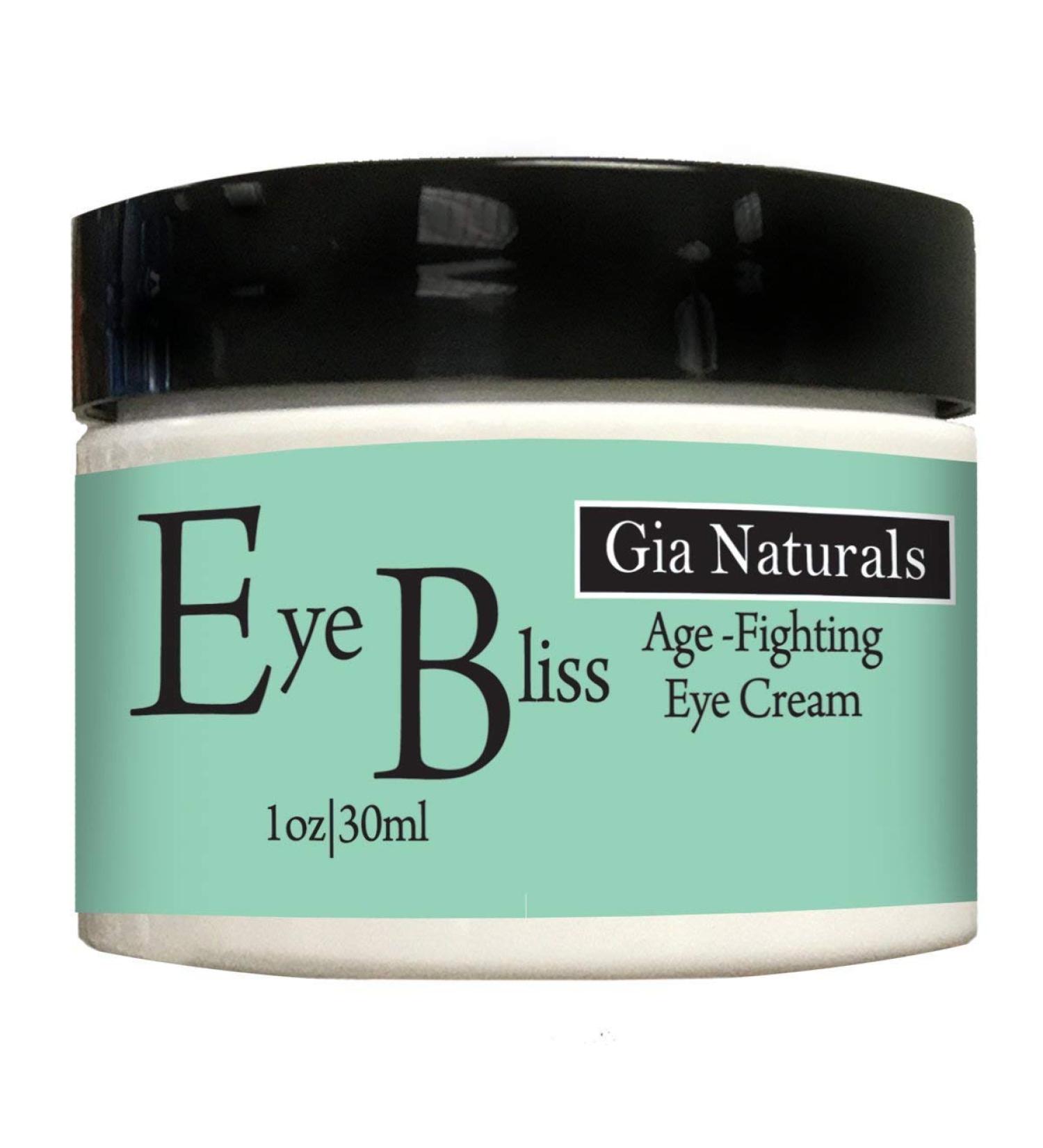 Pure Natural and Organic EYE BLISS Eye Cream Full 1 OZ. Firms Tones Tightens Corrects and Prevents Aging. Made in USA. Cruelty Free