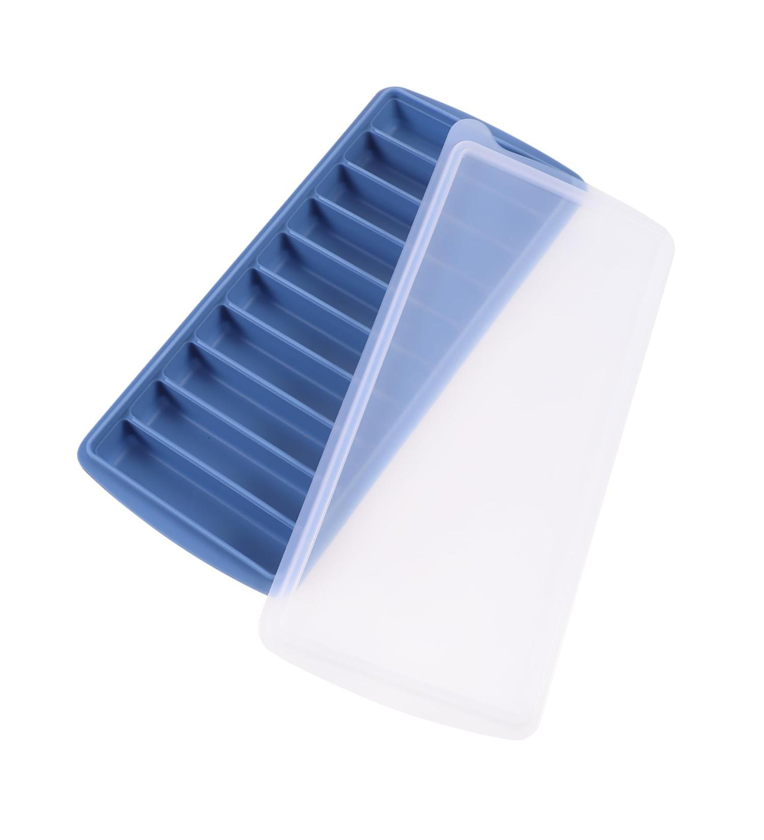 GRIRIW Square Ice Cube Tray 1pc Lid Shaped Household Kitchen Cube Bar Shop DIY Design Dessert Supply Tray Making Ice Home Mold 24.5X11.5CM Blue - Buy Online on GoSupps.com