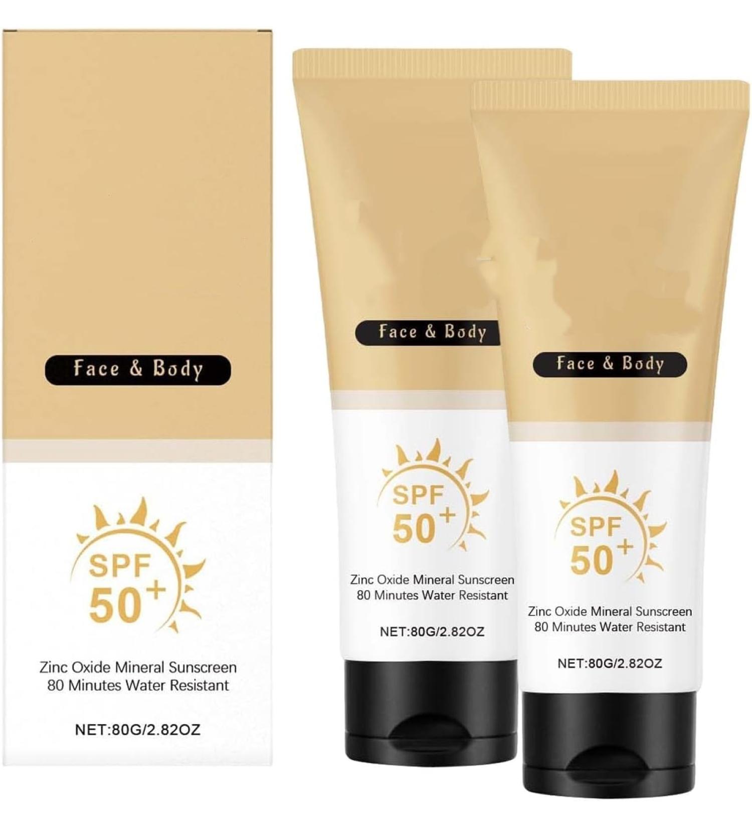Cr me solaire min rale naturelle au suif de b uf SPF 50. Formule l g re et non grasse pour le visage le corps et la peau. 2PC - Buy Online on GoSupps.com