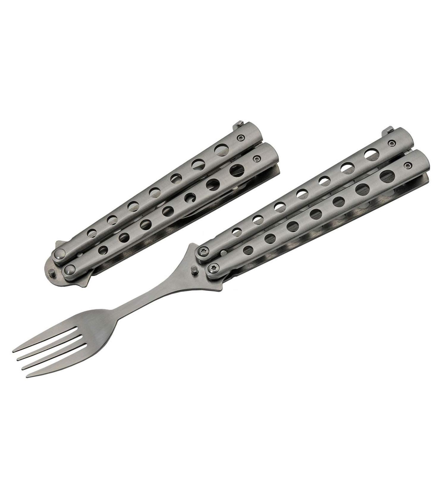 SZCO Supplies 9 Silver Butterfly Travel/Camping Fork (211520-SL) - Buy Online on GoSupps.com