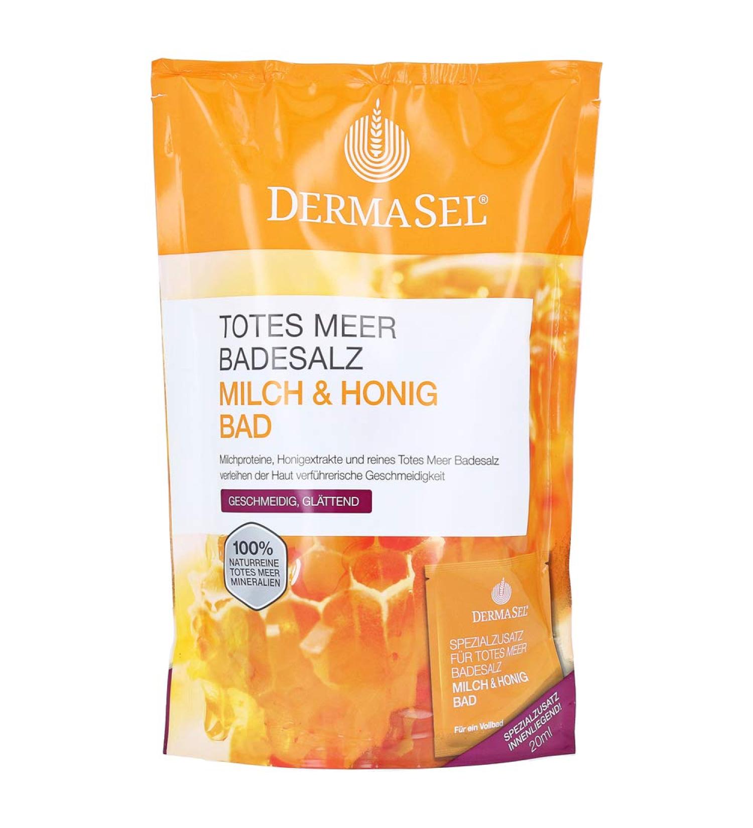 DermaSel Spa Dead Sea Bath Salt + Milk & Honey 1P