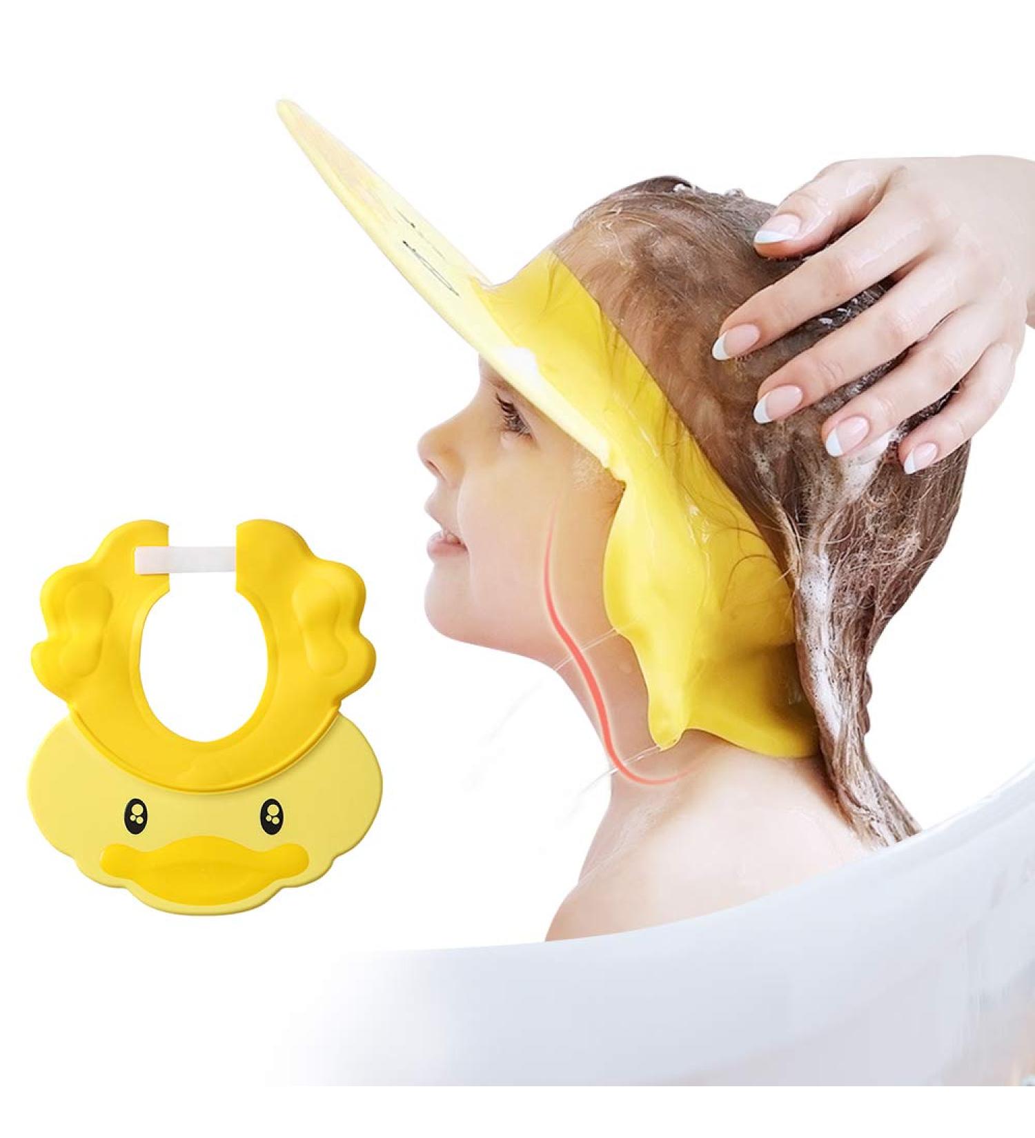 Maydolly Silicone Baby Shower Cap - Soft Safety Visor for Infants & Toddlers - Yellow - Buy Online on GoSupps.com