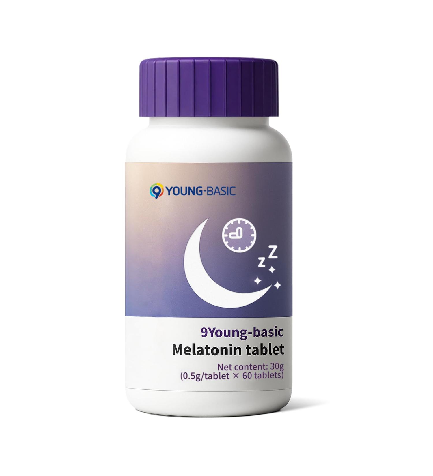 9 YOUNG-BASIC Melatonin 200mcg Dual Spectrum 100% Drug Free Sleep Supplement Low Dose Melatonin with Vitamin B6 Quick and Extended Release Promotes Relaxation and Sleep Health 60 Tablets Orally - Buy Online on GoSupps.com