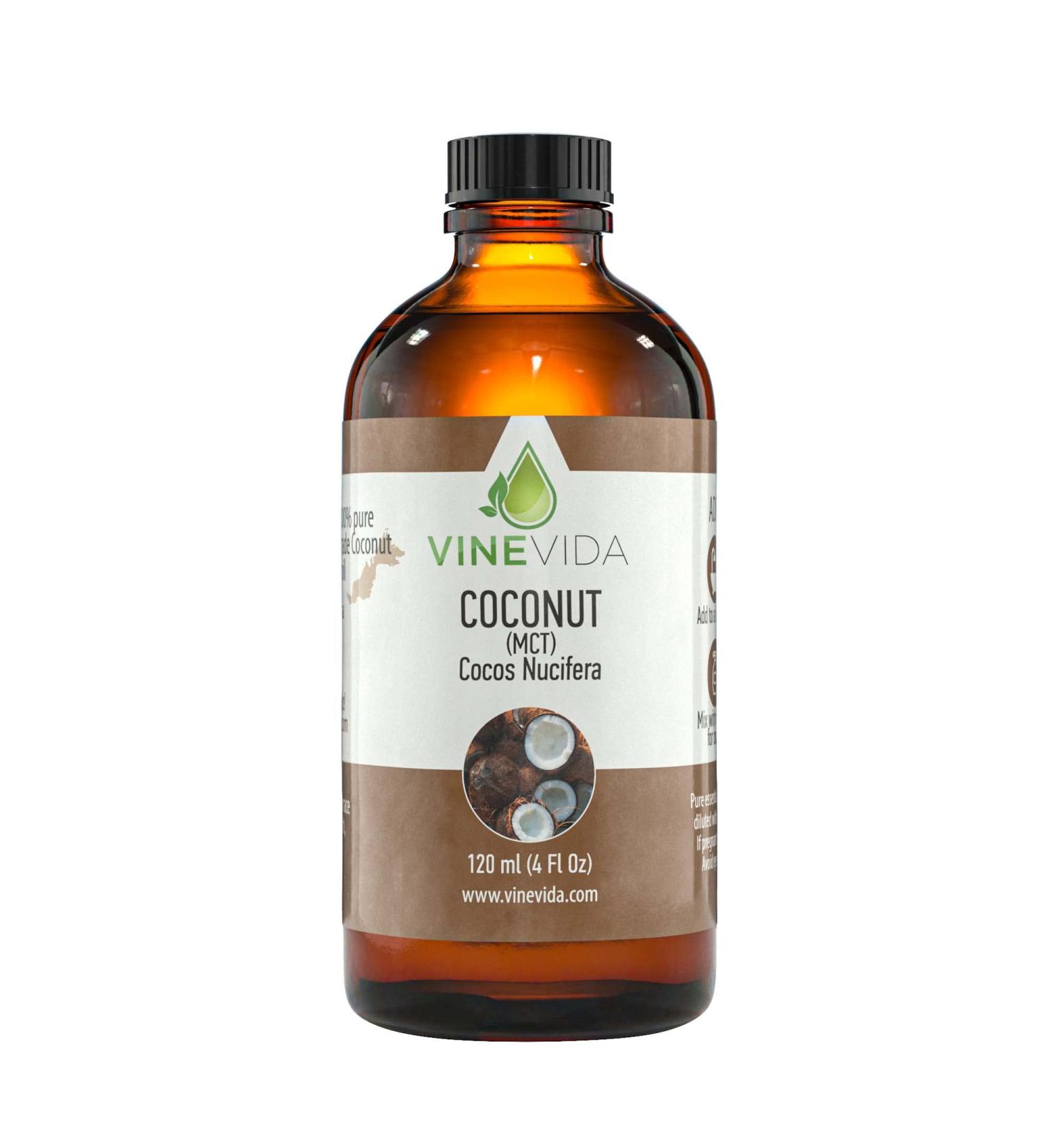 VINEVIDA MCT Coconut Carrier Oil 4 oz - Pure Undiluted MCT Oil for Candles & Soap Making - Safe for Skin - Bulk DIY Candle Scents - Buy Online on GoSupps.com