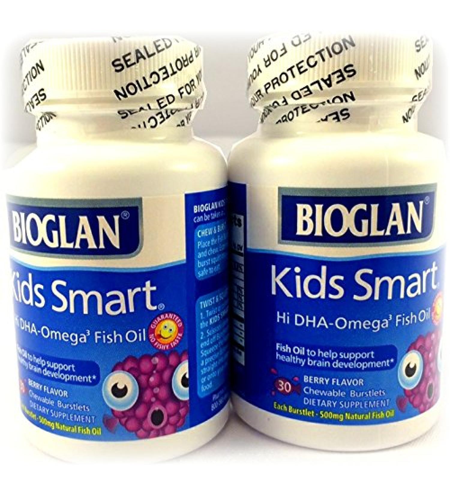 BioGlan Kids Smart Hi DHA Omega-3 Fish Oil 30 ea Chewable Burstlets Berry Pack of 2 - Buy Online on GoSupps.com
