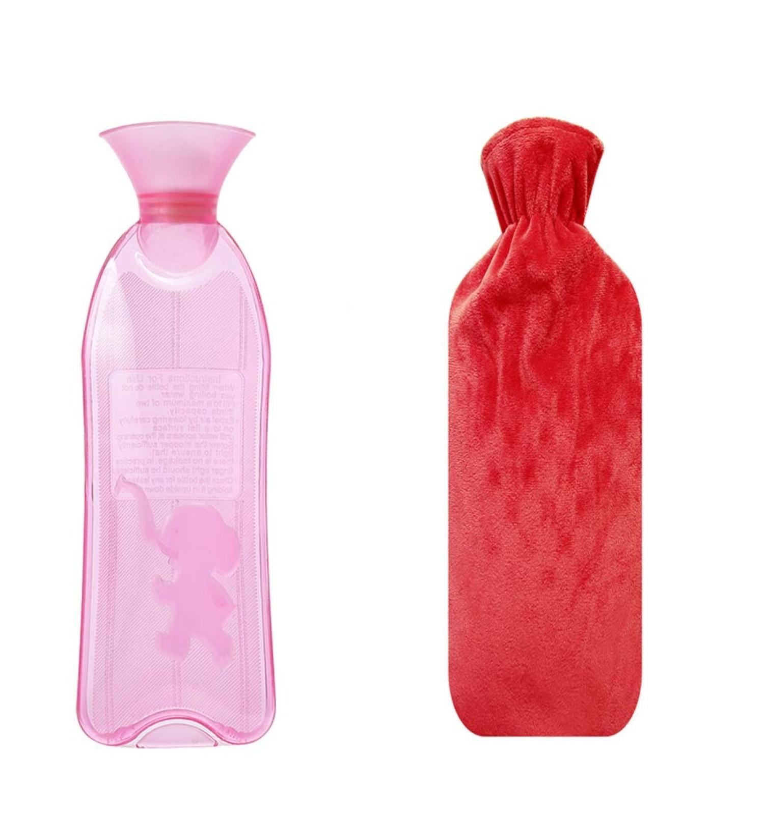MAIES Classic Hot Water Bottle - Reusable PVC Heat Bottle with Knitting Cover | Perfect Christmas & Birthday Gift | Portable & International Shipping - Buy Online on GoSupps.com