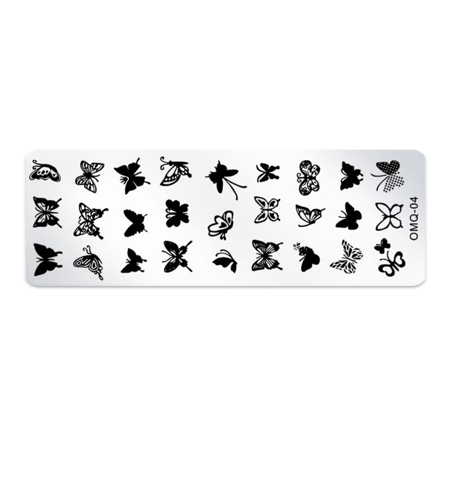 Buy 1 Set of Image Stencils - Flower & Geometry Cartoon Pattern Nail Stamping Plates - International Shipping Available - Buy Online on GoSupps.com