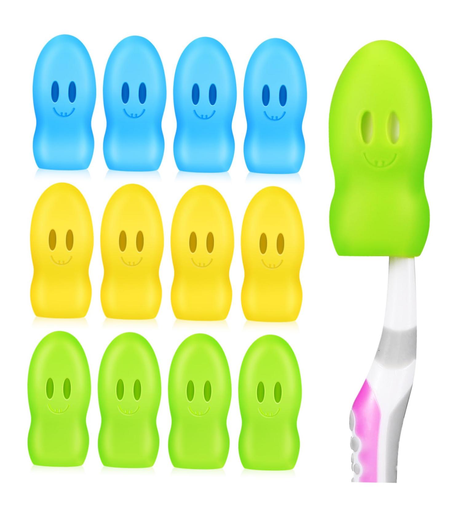 Hapinary 12-Piece Silicone Toothbrush Cover Sleeves | Toothbrush Caps & Cases | Travel-Friendly & Hygienic Toothbrush Protection - Buy Online on GoSupps.com