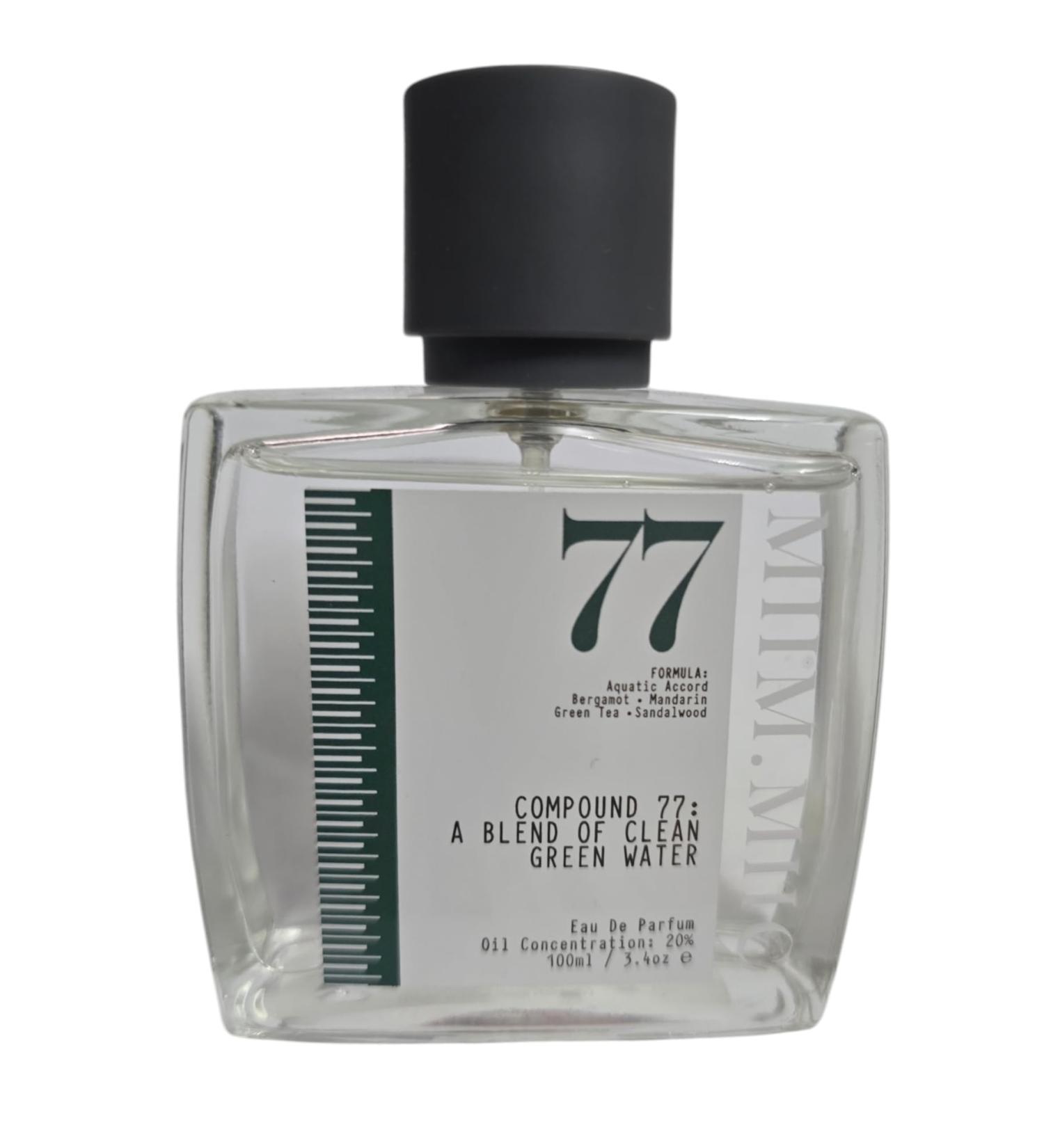 Miim Miic Compound Formula 77 - A Blend of Clean Green Water Eau De Parfum Spray 3.4 Fl Oz / 100 Ml - Unboxed