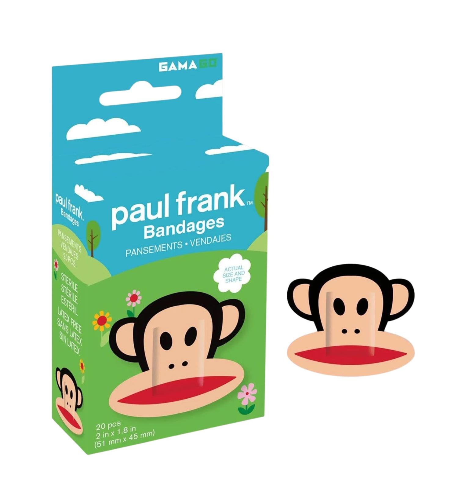 GAMAGO Paul Frank Julius Shaped Bandages Set - 20 Sterile Latex-Free Kids & Kidults Bandages - Funny First Aid Gift - Buy Online on GoSupps.com