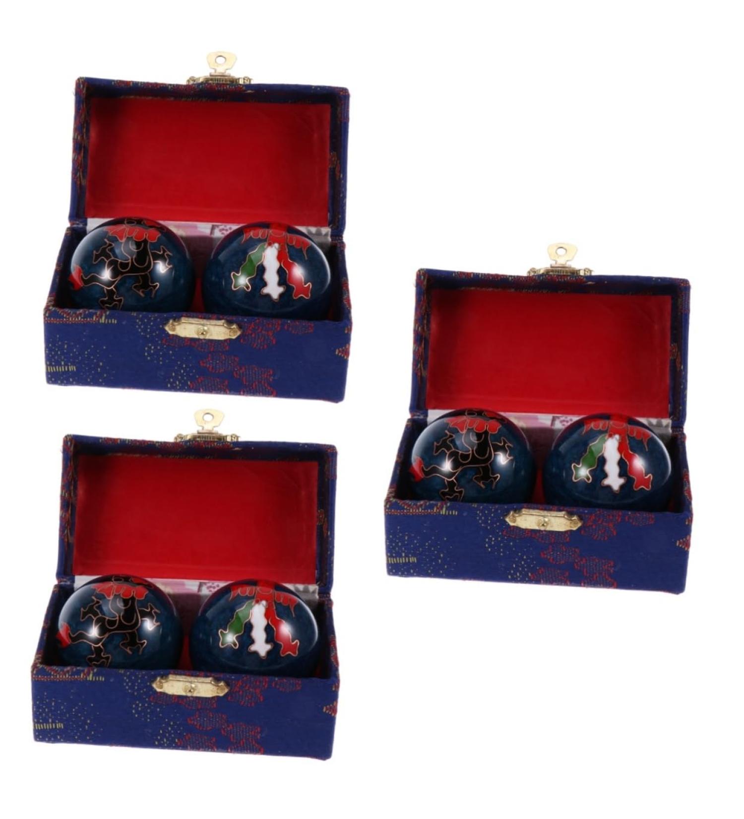 Lurrose 3-St Chinese Baoding Balls - Manual Massage & Finger Exercise Health Balls with Bell for Strength & Fitness - Buy Online on GoSupps.com