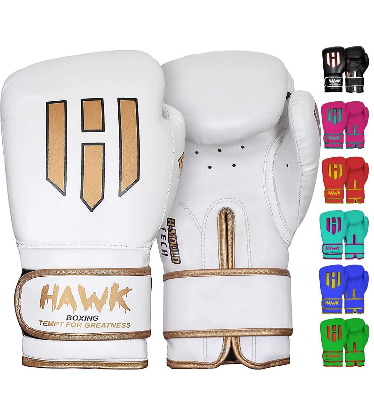 Hawk Sports Boxing Gloves - White 16 oz | Foam Padding for Power Punches | Men and Women - Buy Online on GoSupps.com