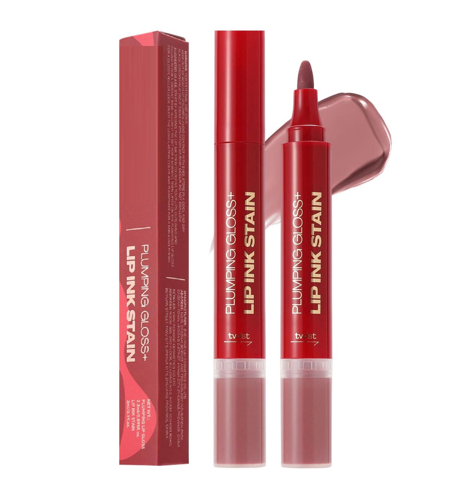  Kanoauo Lip Oil and Pencil Combo Set - Dual-Tip Kit with Lip Pencil and Gloss | Nourishing Non-Sticky Cosmetics for Women and Girls - Buy Online on GoSupps.com