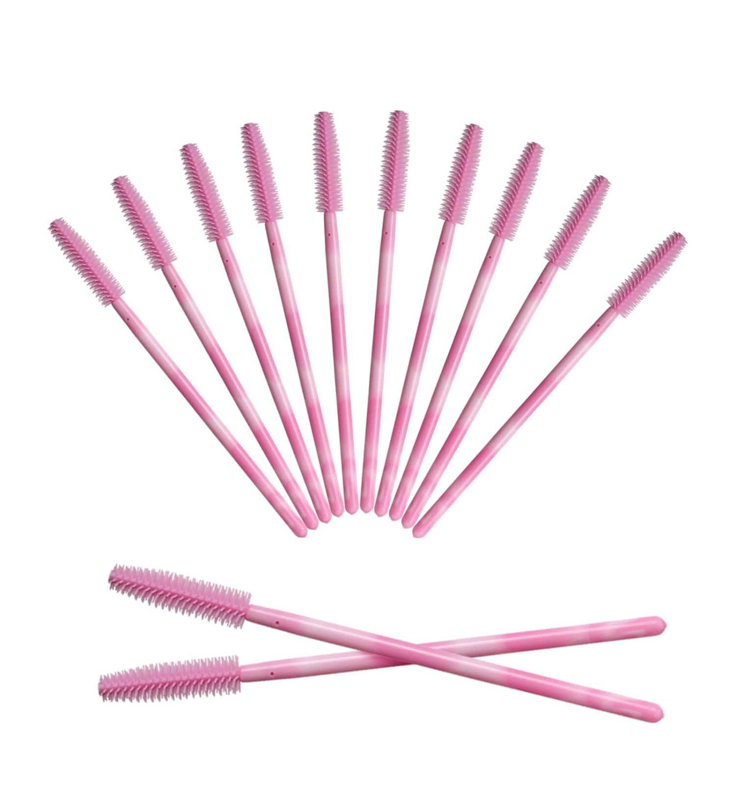 50PCS Silicone Mascara Wands - Disposable Eyelash Brushes & Soft Lash Spoolie for Eyelash Extensions (Pink) | International Shipping Available - Buy Online on GoSupps.com
