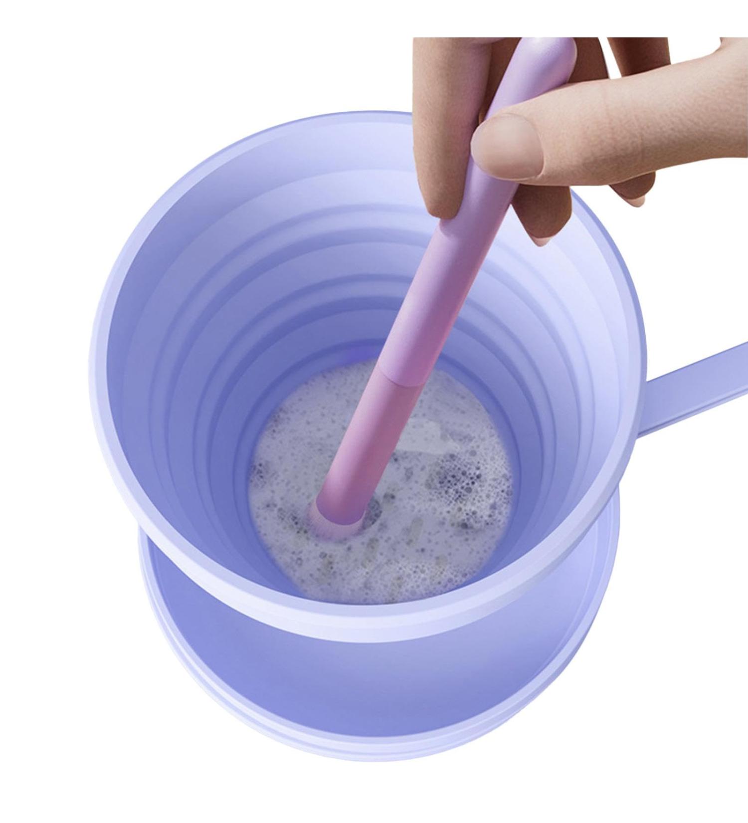 Makeup Brush Cleaner Tool Multifunctional Flexible Silicone with Cleaner Mat - Stable Cleaning Tool for Makeup Supplies Decorative Makeup Brushes and Powder Pads - Buy Online on GoSupps.com