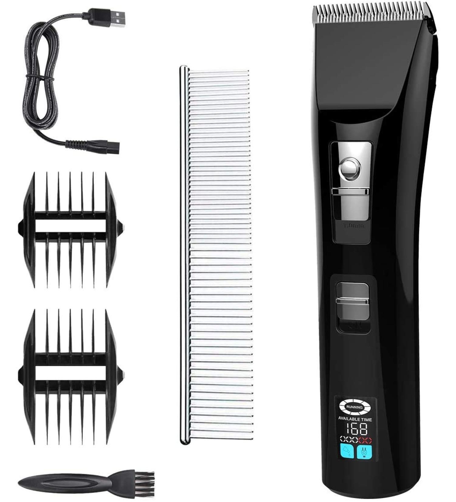 Electric Cordless Hair Clippers for Men Quiet LCD Display USB Rechargeable Beard Cutter Hair Trimmers Set Professional Grooming Haircut Kit for Adults Kids - Buy Online on GoSupps.com