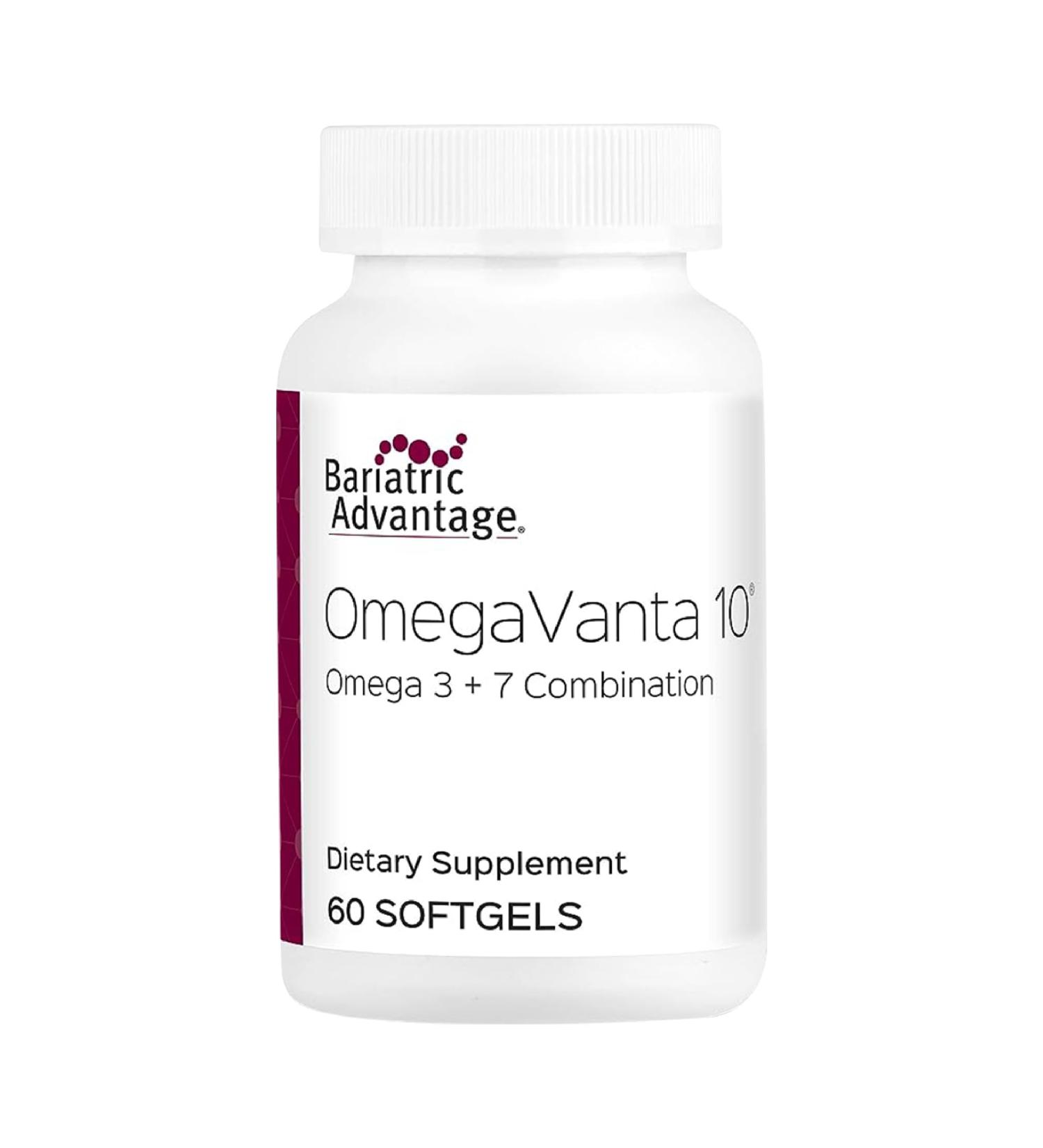 Bariatric Advantage OmegaVanta 10 - Omega Fish Oil - Enriched EPA & DHA - Enteric Softgel Design - Supports Heart Health* - Natural Lemon Flavor - 60 Count - Buy Online on GoSupps.com