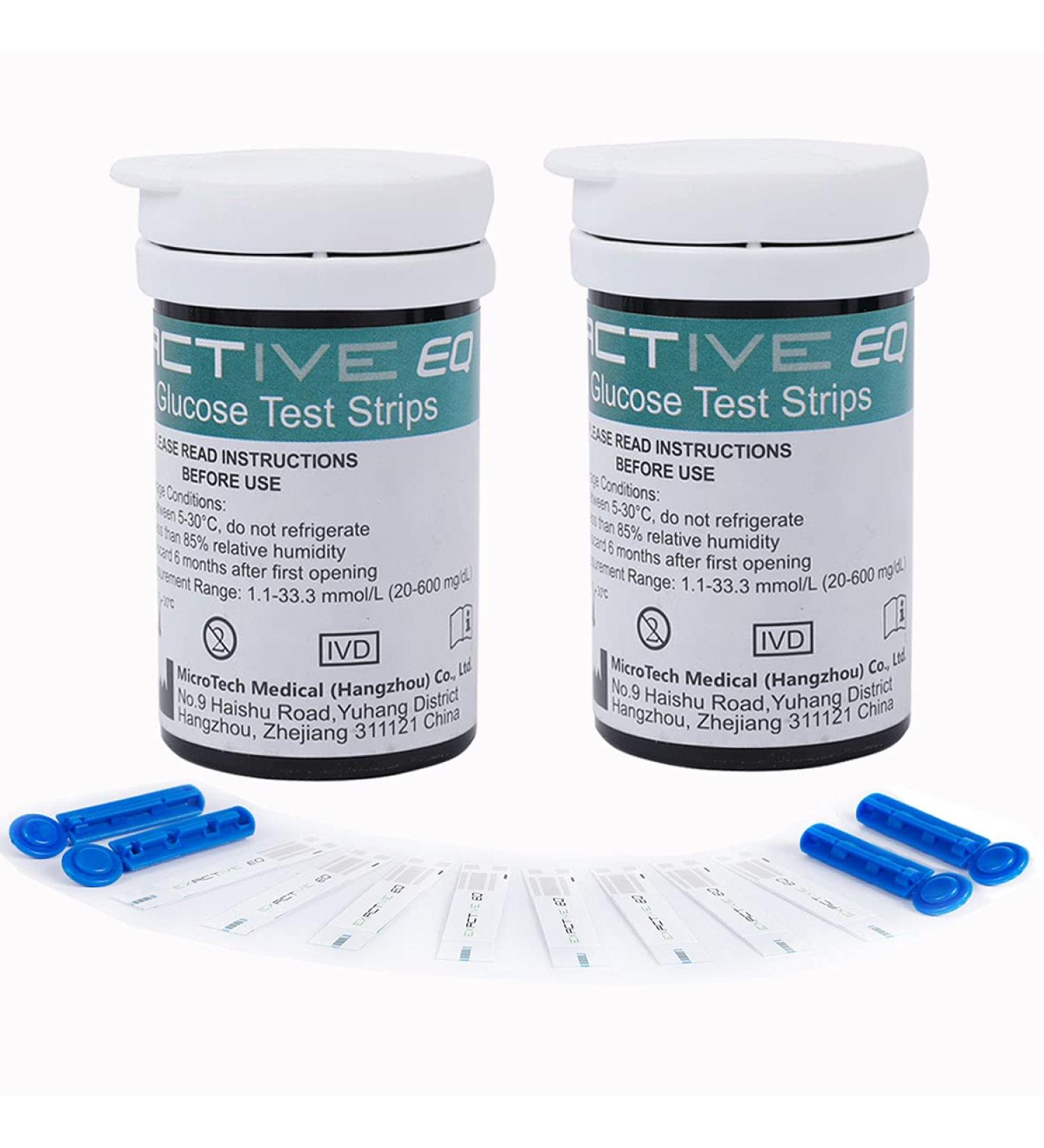Exactive EQ Diabetes Test Strips x 50 + Lancets x 50 - Codefree Blood Glucose and Suger Test Strips - Buy Online on GoSupps.com