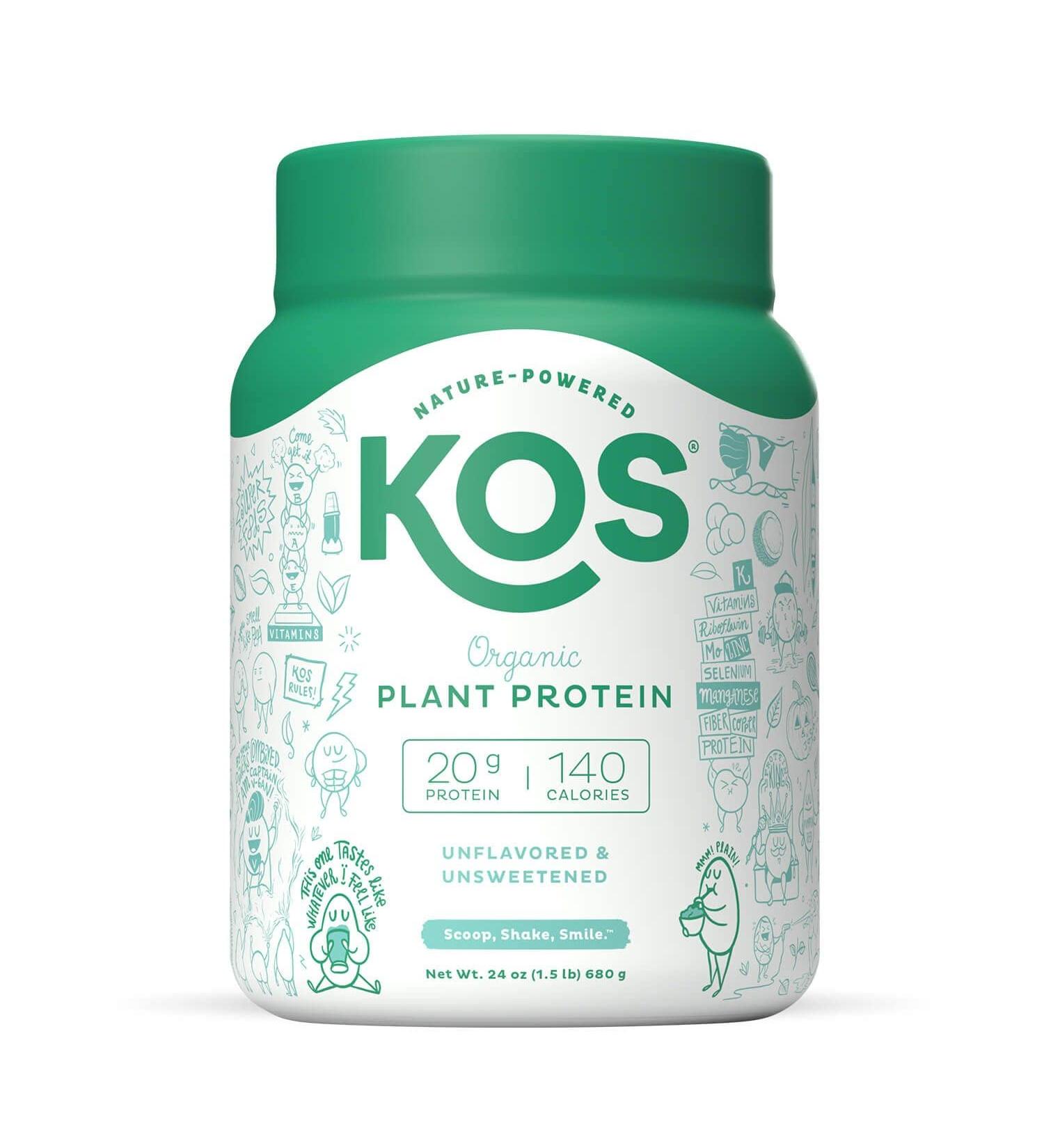 Buy KOS Organic Plant Protein Unflavored 1.5 lb | 100% Natural & Unsweetened - Buy Online on GoSupps.com