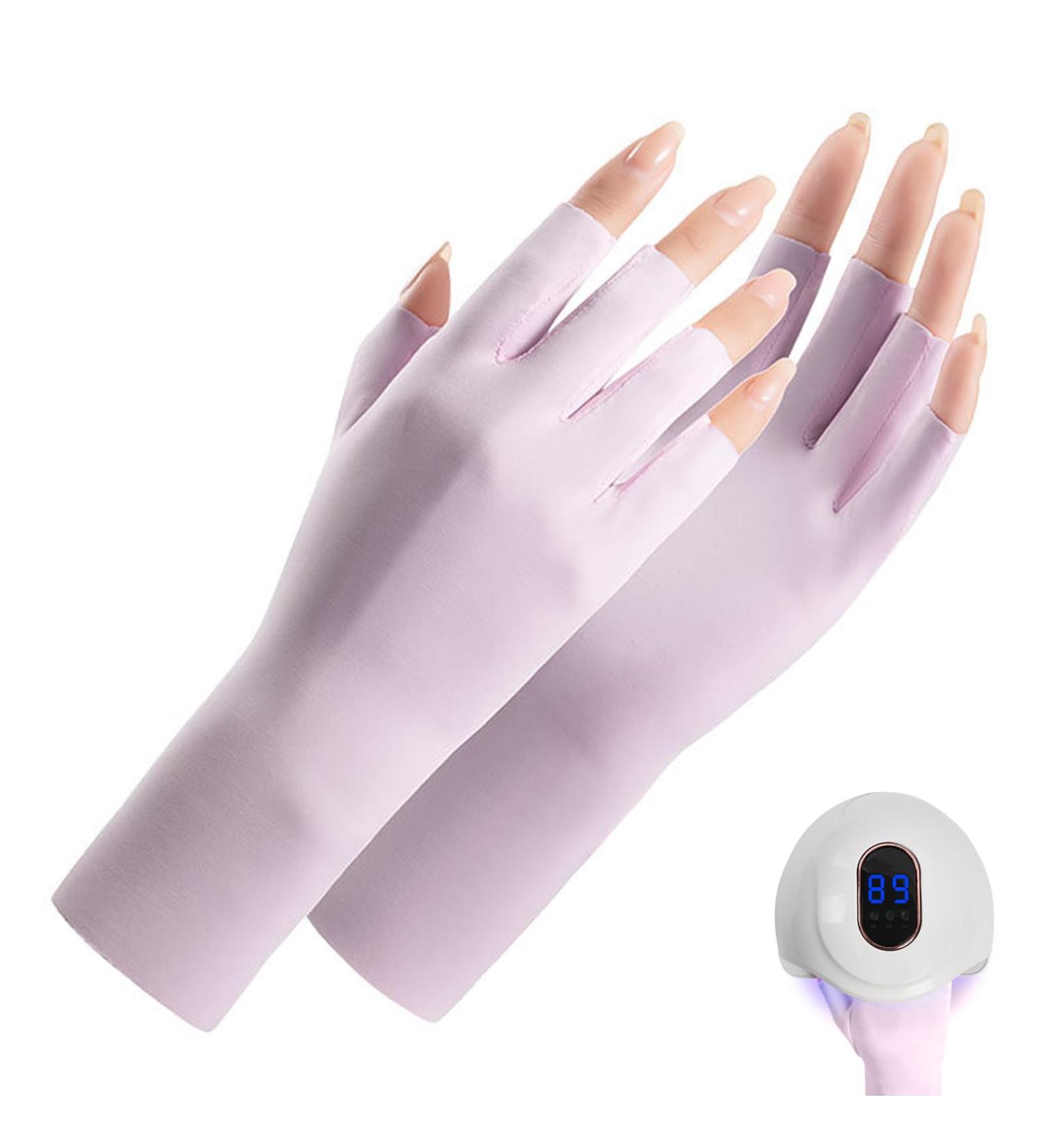 UV Shield Gloves for Gel Manicure - Anti-UV Fingerless Protection UPF 50+ - Perfect for Nail Care & Dryers - Buy Online on GoSupps.com