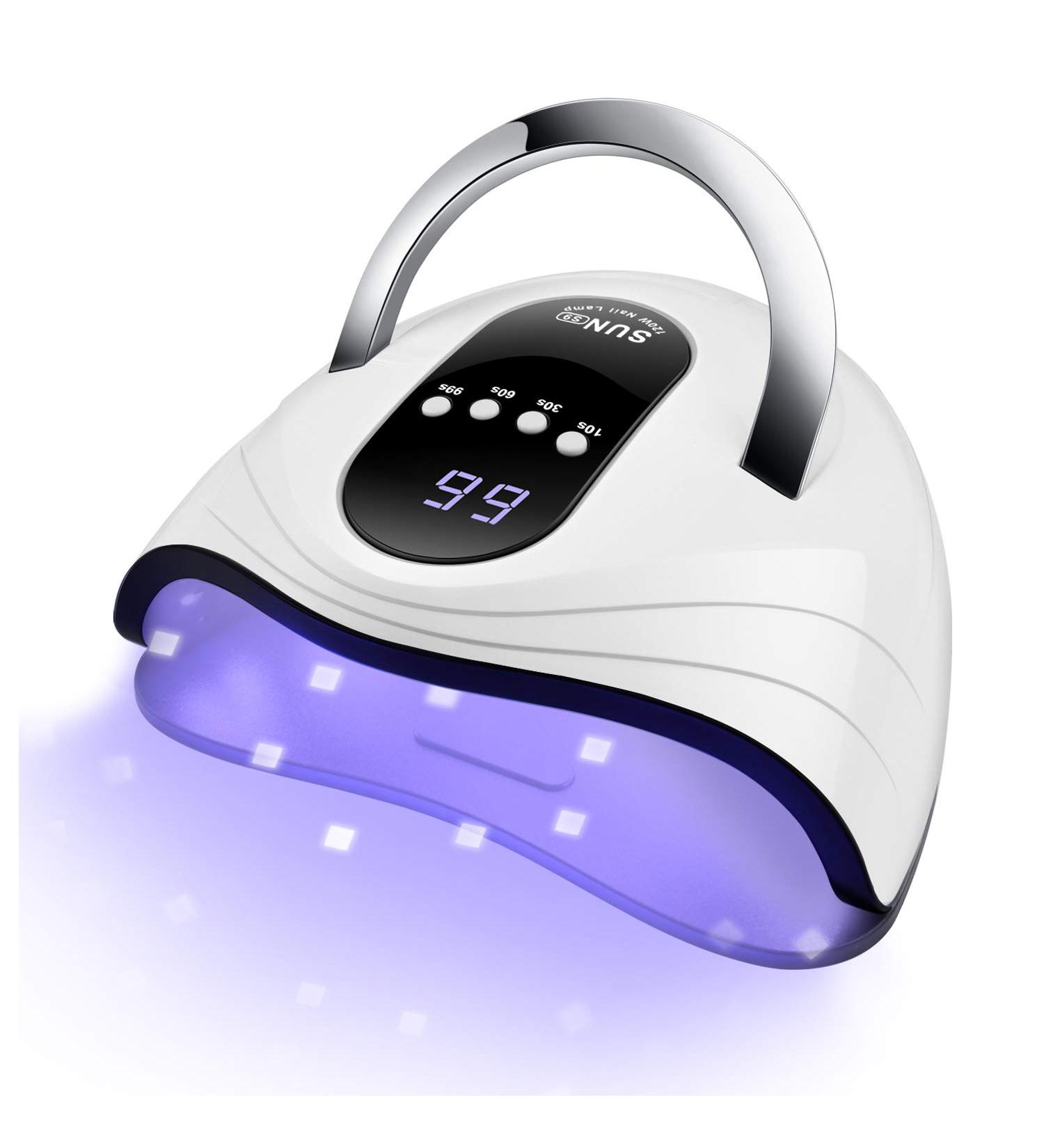 Sunrich 120W UV Gel Nail Lamp LED Nail Light Fast Dryer - Portable White with 4 Timers & Automatic Sensor - Buy Online on GoSupps.com