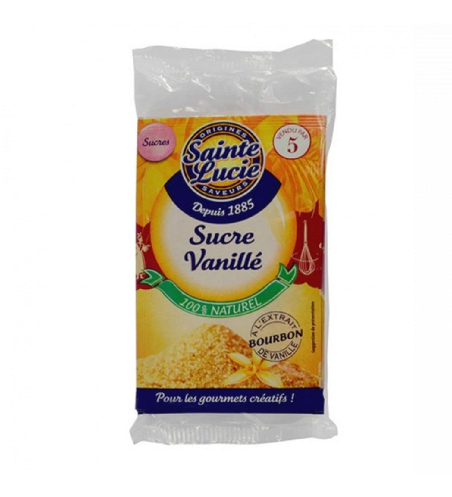 Sainte Lucie Bourbon Vanilla Sugar 5 Sachets 37.5 g - Pack of 6