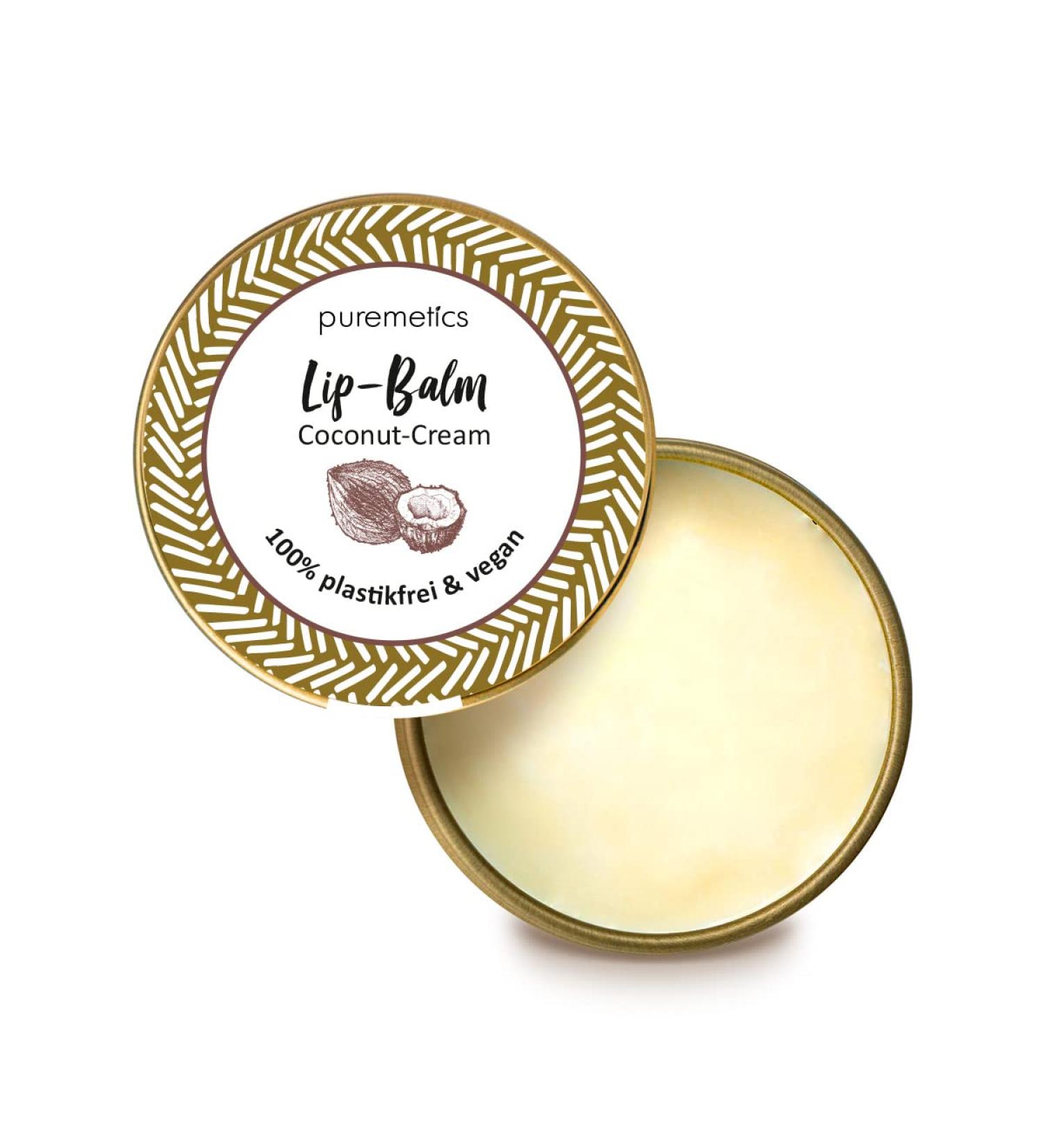 Puremetics Zero Waste Coconut Cream Lip Balm (10g) | 100% Vegan Plastic-Free Lip Care | Eco-Friendly & Reusable - Buy Online on GoSupps.com