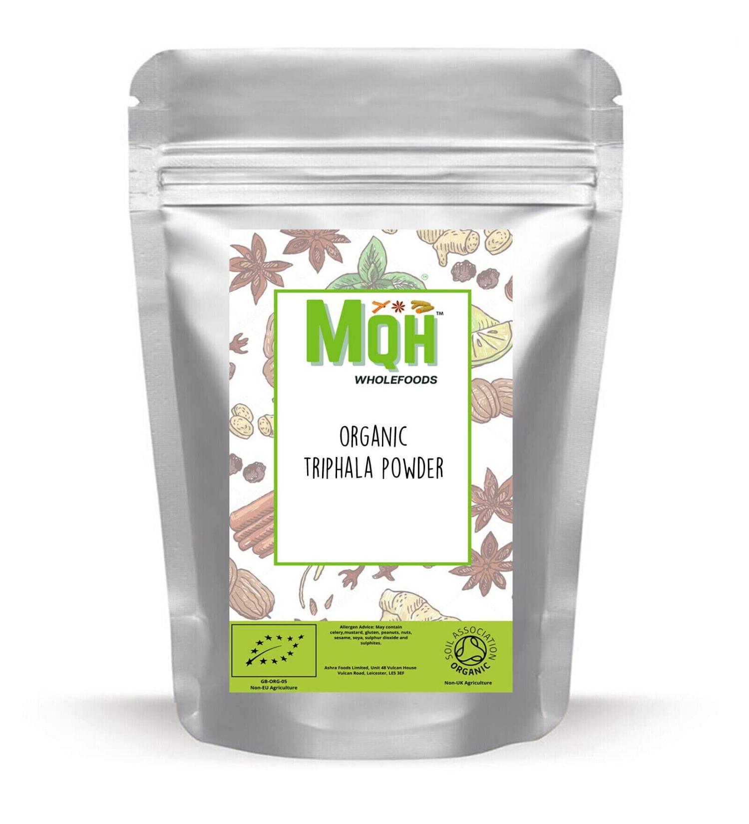 Organic Triphala Powder (Amla Haritaki Bibhitaki) Premium Quality! Soil Association Certified (100g)