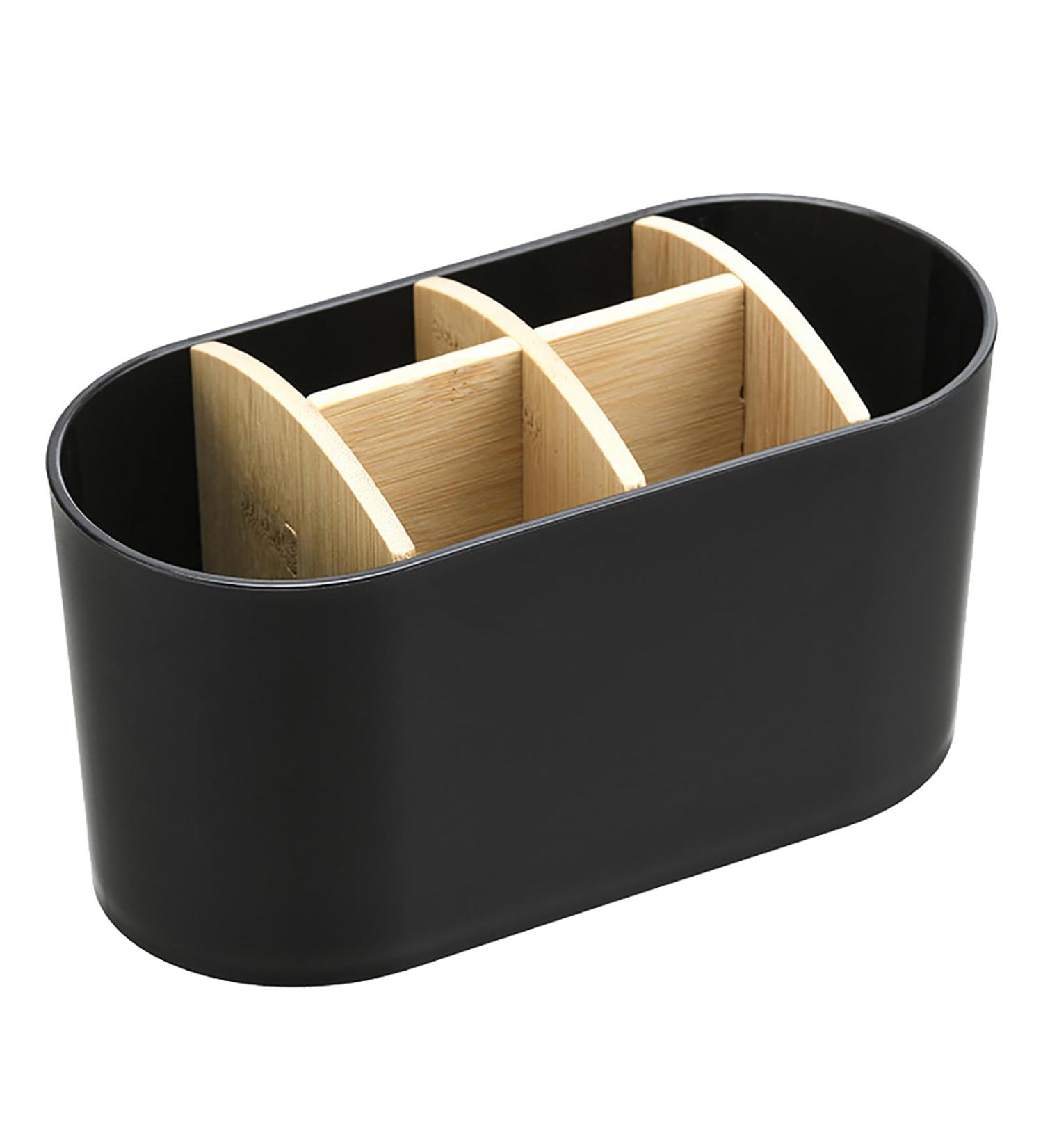 Toothbrush Holder with 6 Compartments | Organizer with 4 Toothbrush Slots & 2 Toothpaste Racks - Ideal for Home & Travel - Buy Online on GoSupps.com