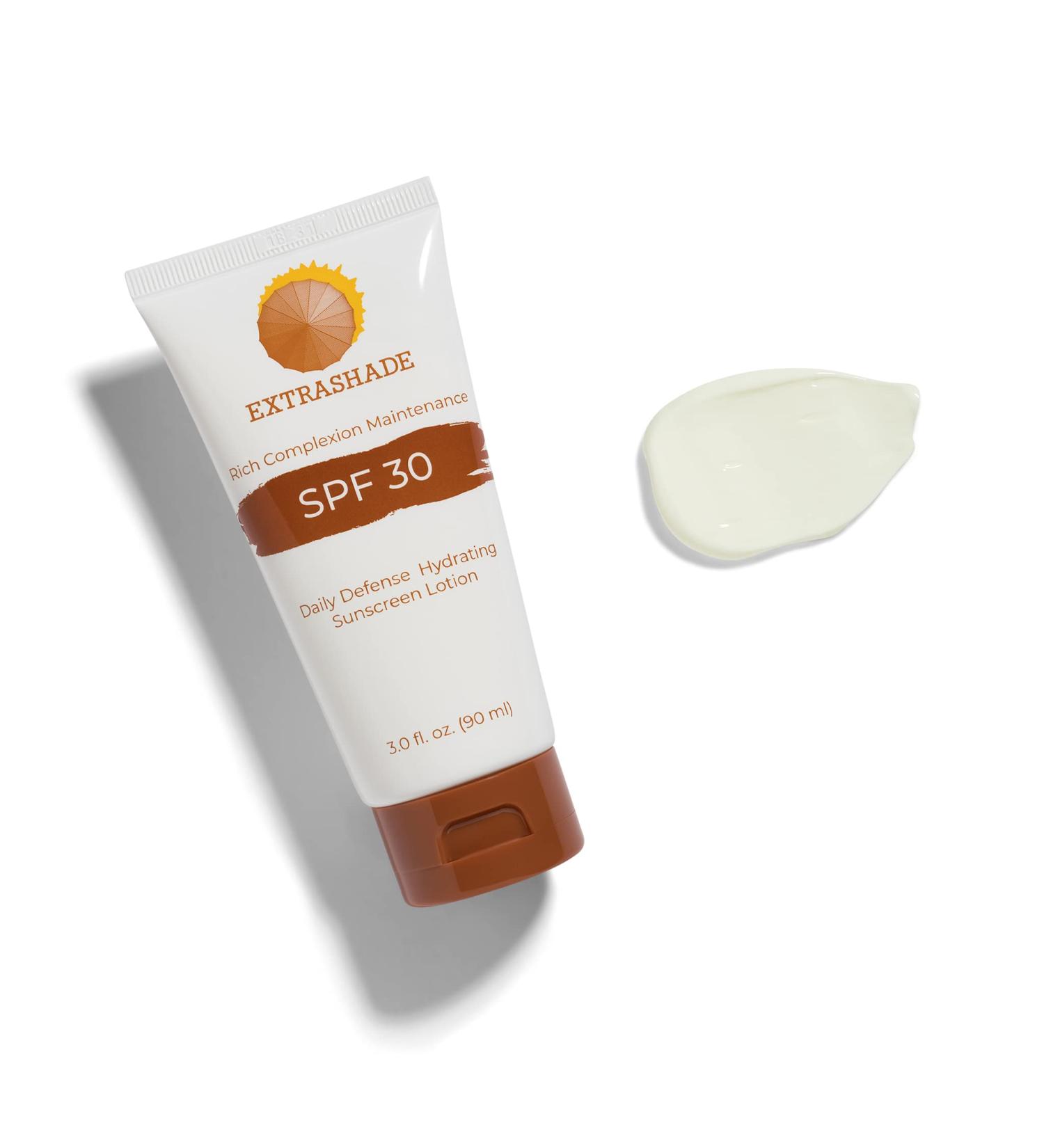EXTRASHADE Premium Hydro Boost Sunscreen for Black Skin | Oil-Free SPF 30 Sunblock with Hyaluronic Acid | Non-Greasy Moisturizing Lotion (3 FL Oz) - Buy Online on GoSupps.com