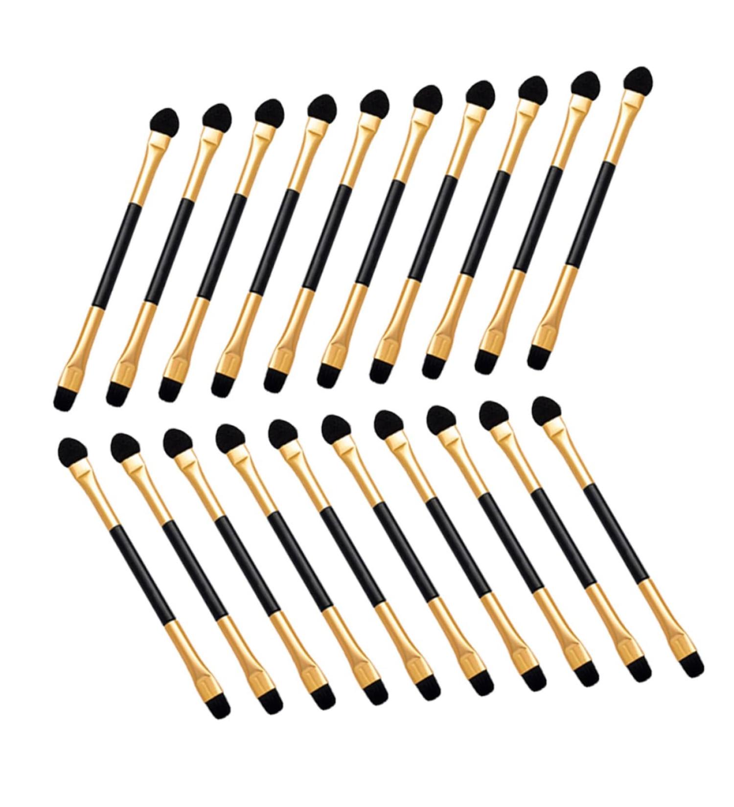 Healeved 20pcs Double Ended Eyeshadow Brush Eye Makeup Tool Makeup Eyeshadow Brush Small Eyeshadow Brush Eye Shadow Makeup Brush Makeup Brush for Women Eyeshadow Makeup Brush Eye Makeup Kit 12.50X0.50X0.50CM Golden - Buy Online on GoSupps.com