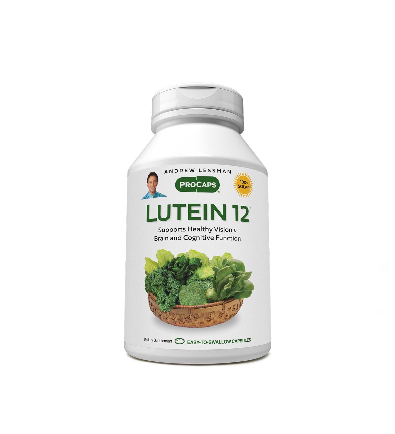ANDREW LESSMAN Lutein 12 mg - 360 Softgels - Ultra-High Levels of Lutein. Powerful Anti-Oxidant Carotenoid. Supports Eye Health and Promotes Healthy Vision and Skin. 360 Count (Pack of 1) - Buy Online on GoSupps.com