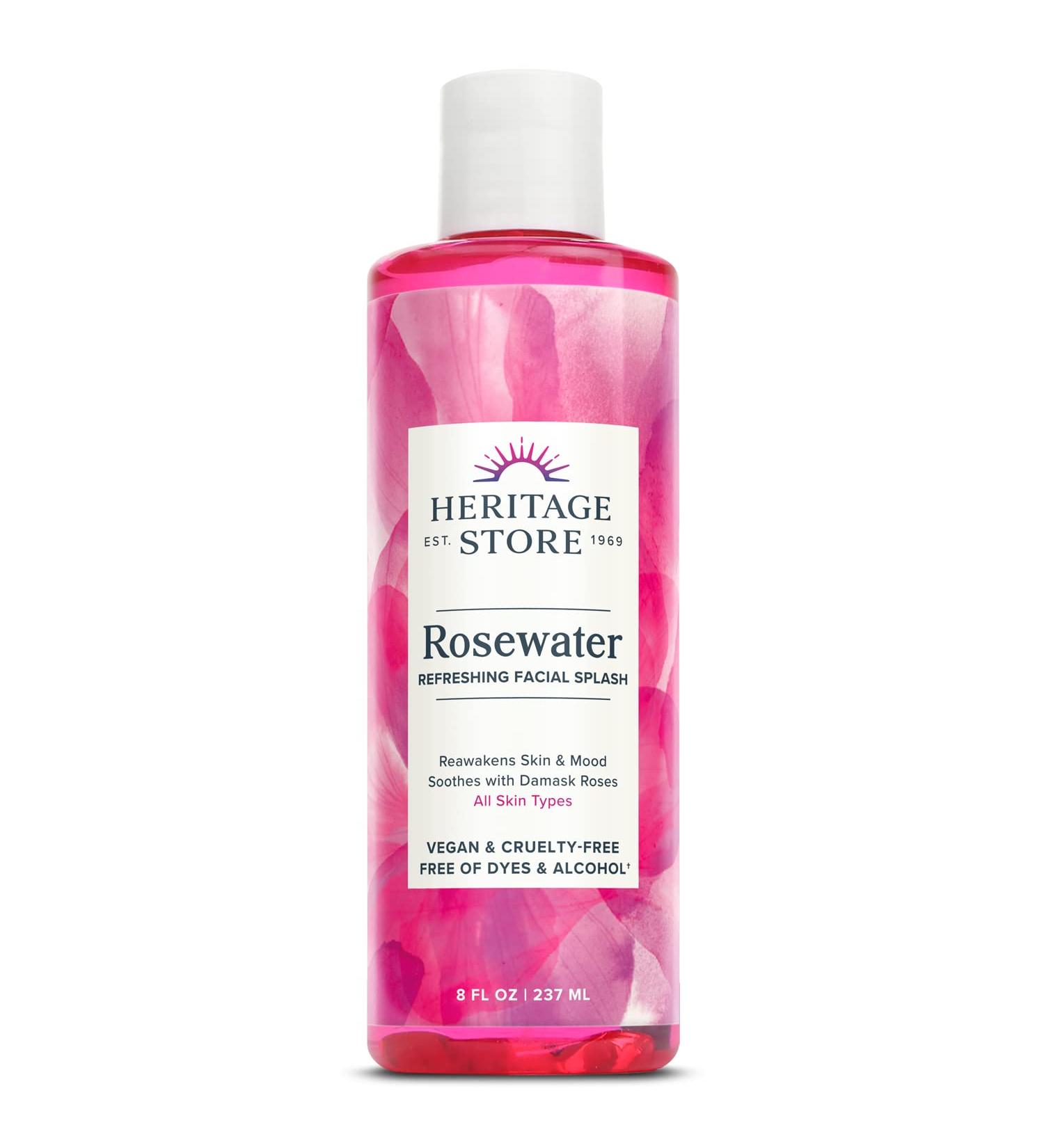 Heritage Store Rosewater Aromatherapy | 8 fl oz Rose Petals Essence - Buy Online on GoSupps.com