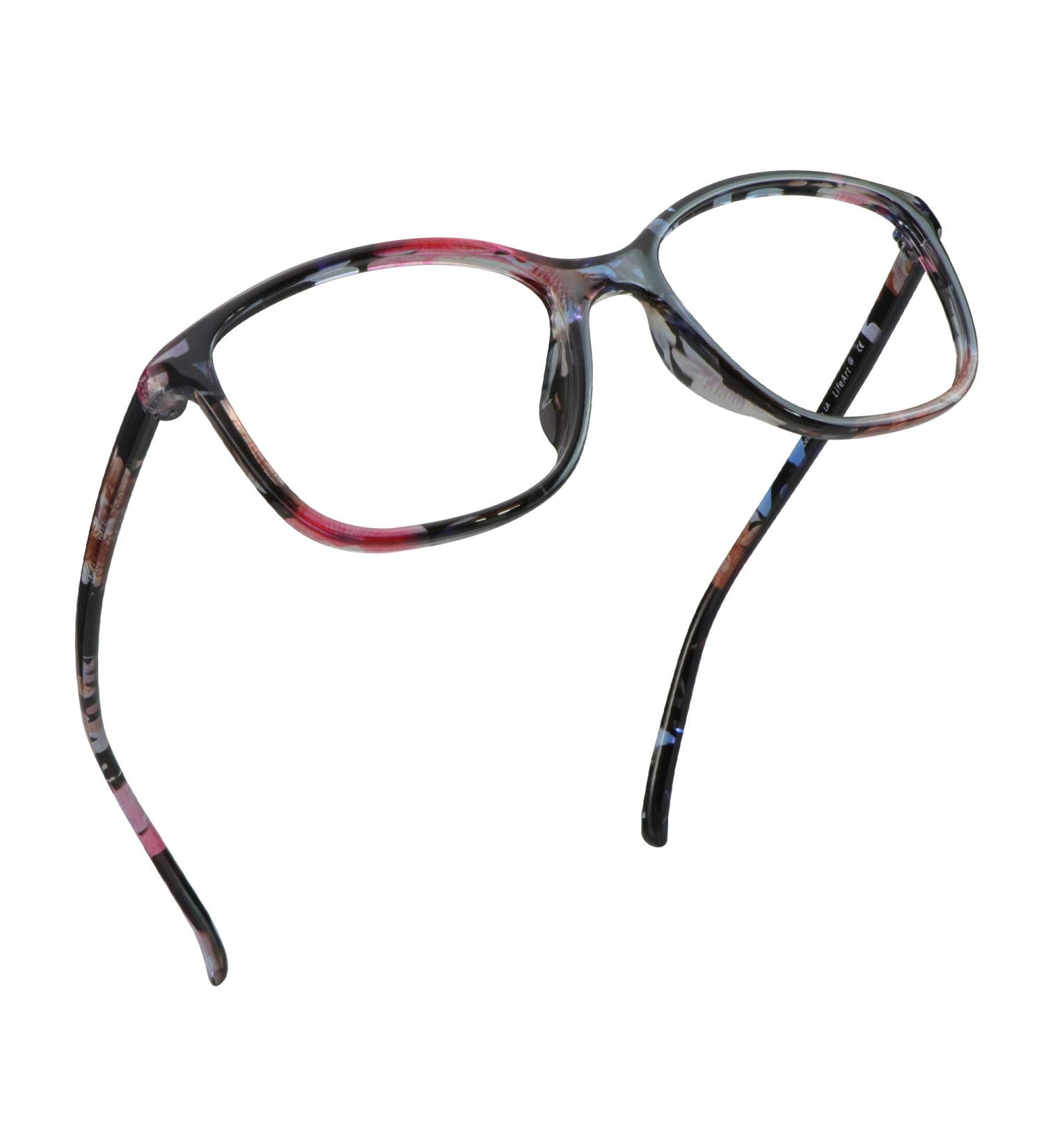 LifeArt Blue Light Blocking Glasses for Women | Anti Eyestrain Anti Glare Floral Design | 1.75 Magnification | Perfect for Computers Gaming & TV - Buy Online on GoSupps.com