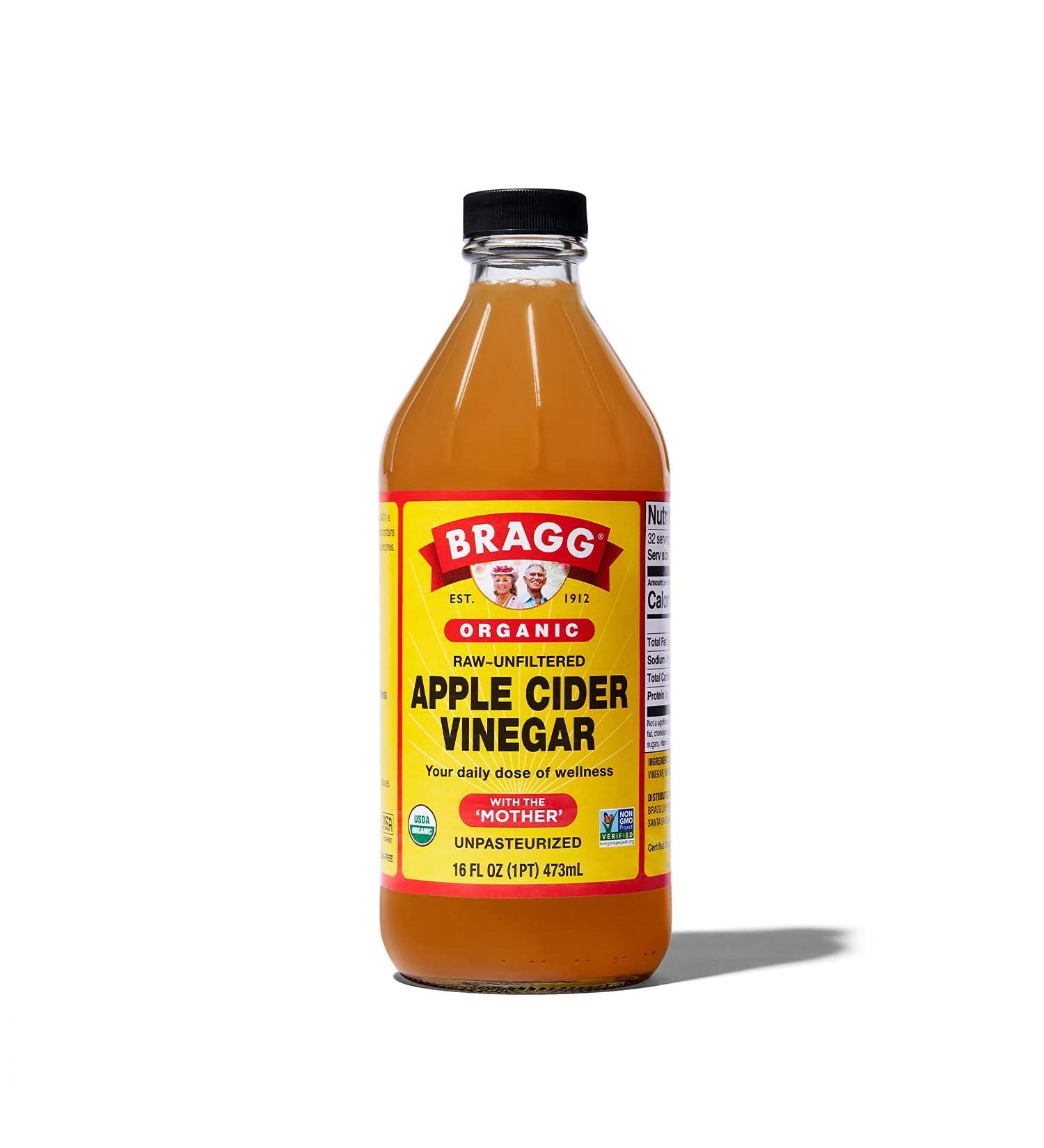 Bragg Organic Raw Apple Cider Vinegar 16 Fl Oz - Pure & Unfiltered - Buy Online on GoSupps.com