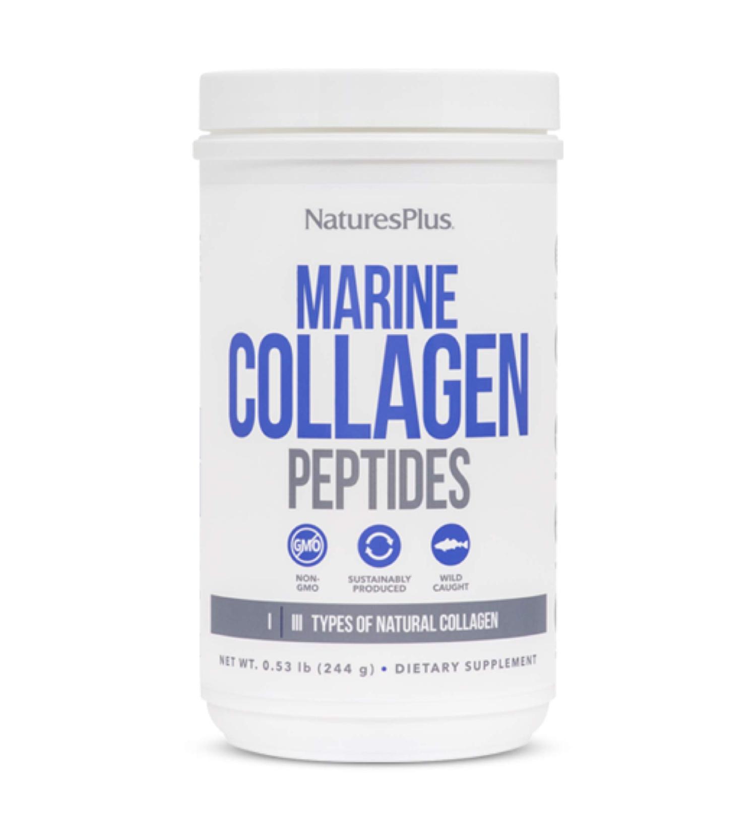 Buy Nature's Plus Marine Collagen Peptides 0.53 lb (244 g) - Premium Hydrolyzed Protein for Skin and Joint Health - Buy Online on GoSupps.com
