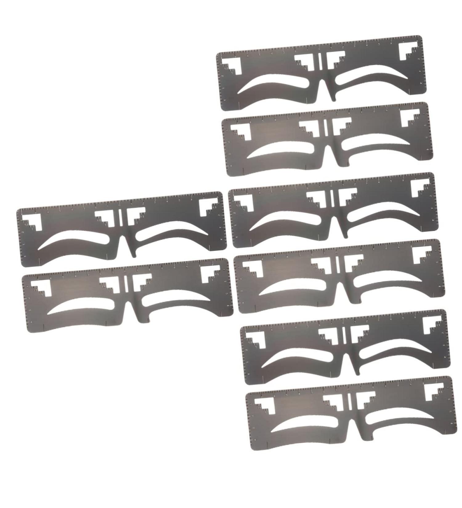 FOMIYES 8 Pcs Eyebrow Ruler Makeup Stencil Makeup Stuff Tool Brow Shaping Stencil Sticker Eyebrow Trimming - Buy Online on GoSupps.com