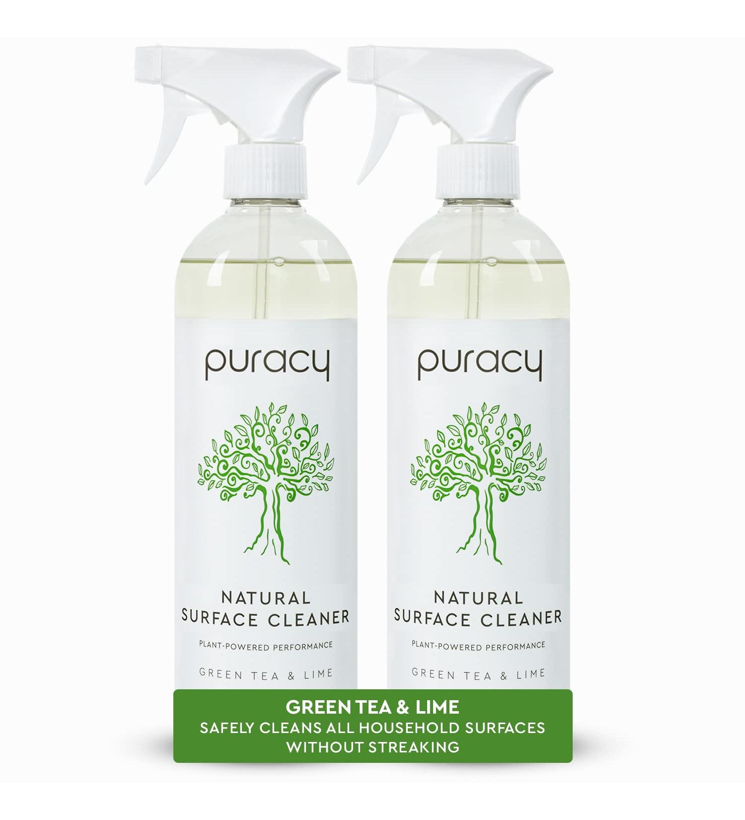 Puracy Natural Multi-Surface Cleaner 25oz (2-Pack) Lemon - Plant-Based Kitchen and Countertop Spray - Buy Online on GoSupps.com