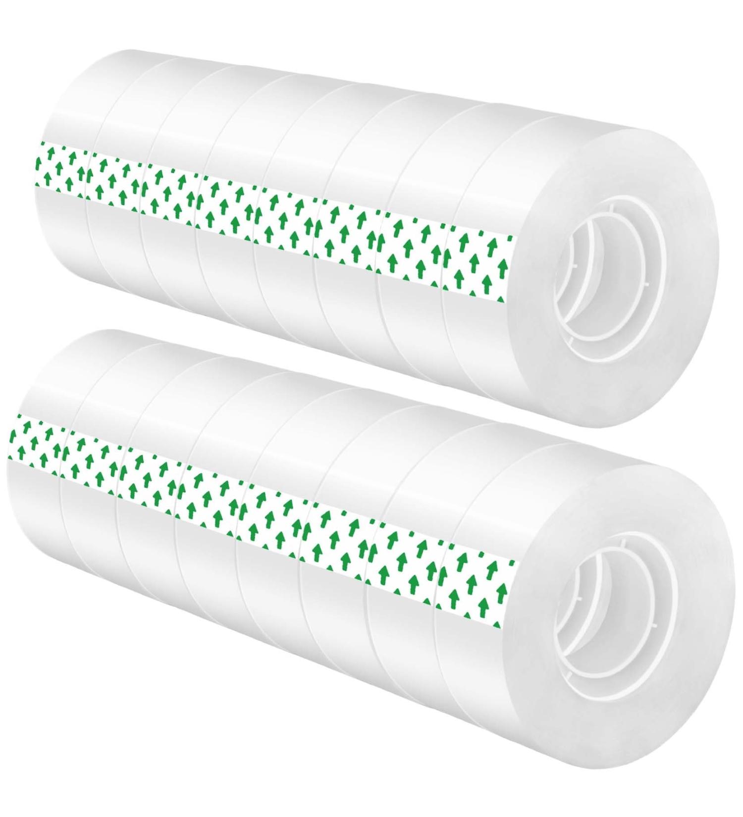 Transparent Tape  16 Rolls Clear Tape Refills for Dispensers  3/4'' x 1800''  Inviseble Tape  All Purpose Transparent Glossy Tape  Gift Wrapping Tape  Suitable for Office  Home  School - Buy Online on GoSupps.com